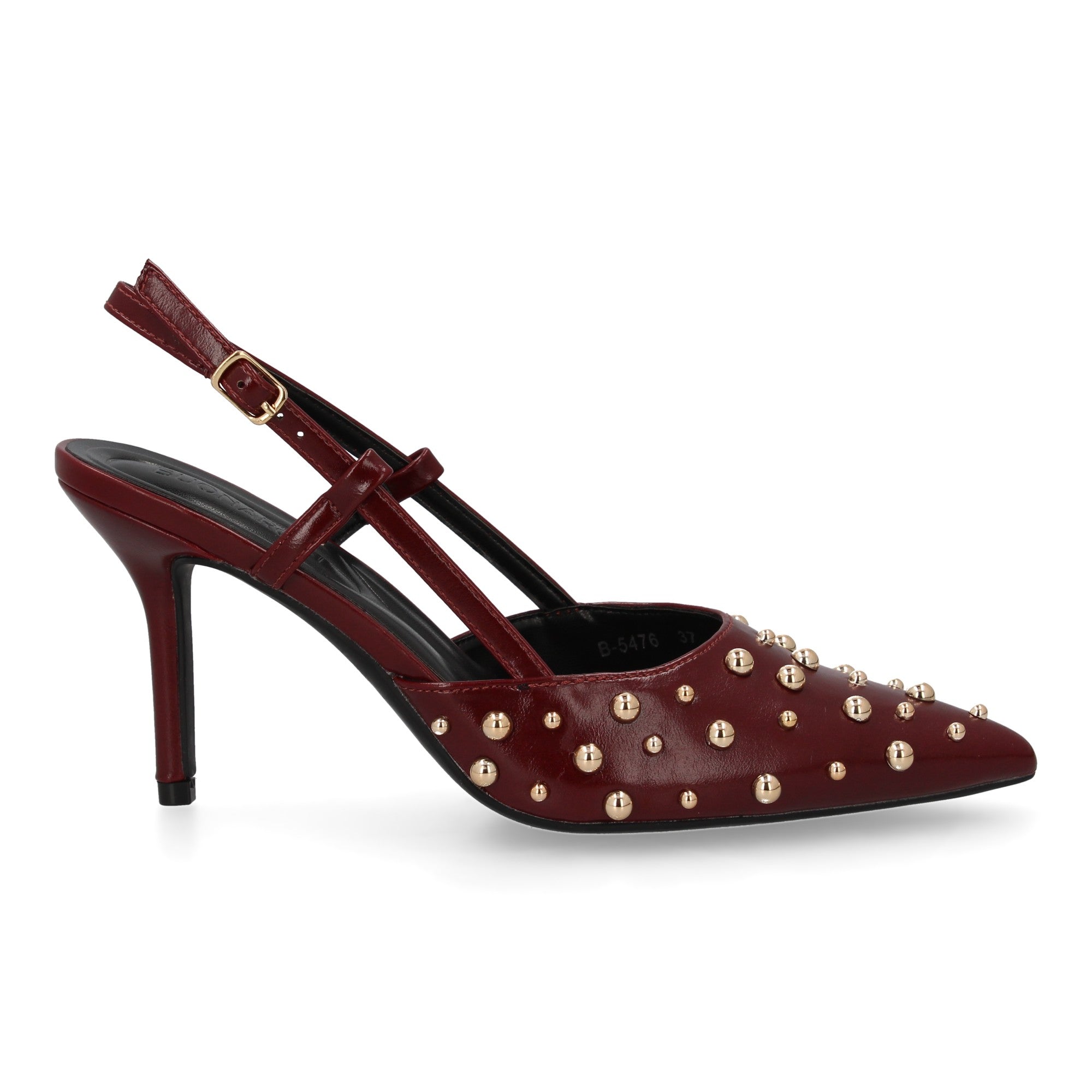 Zapato Burdeos De Salon Con Tacon Fino Stiletto