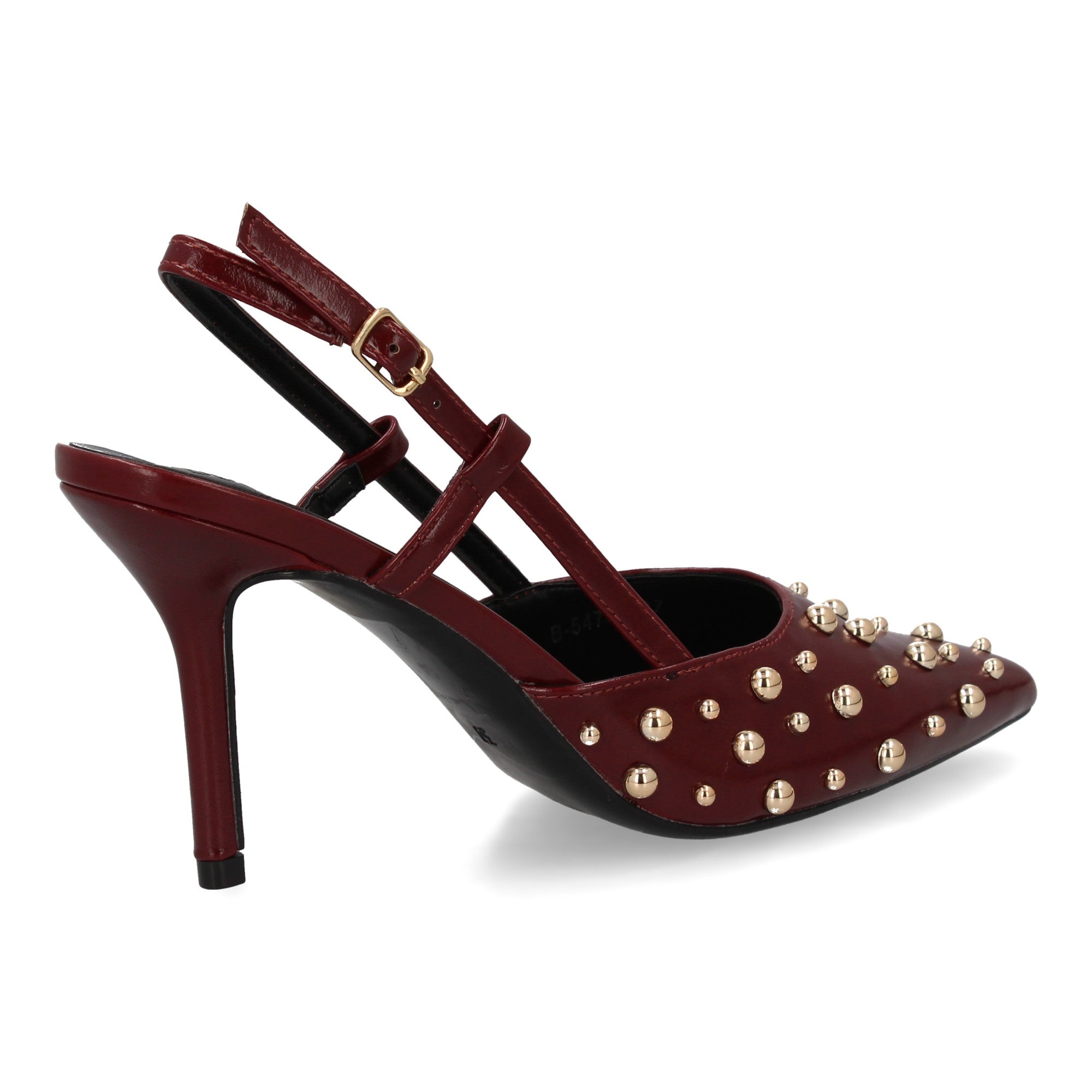 Zapato Burdeos De Salon Con Tacon Fino Stiletto
