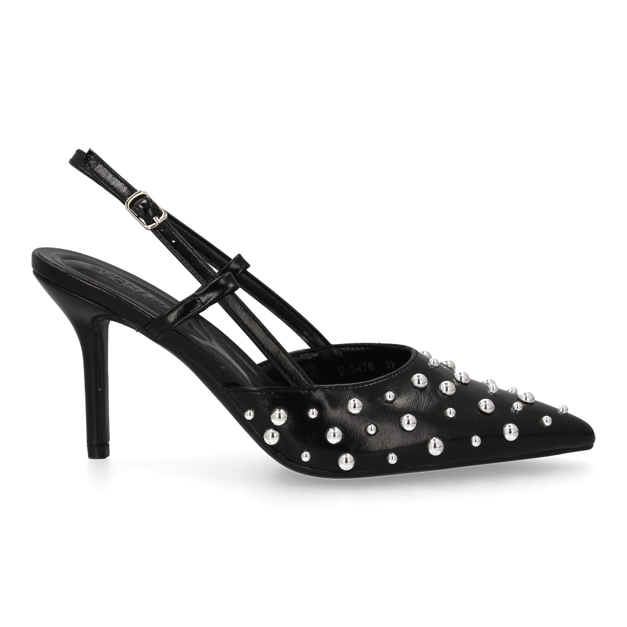 Zapato Negro De Salon Con Tacon Fino Stiletto