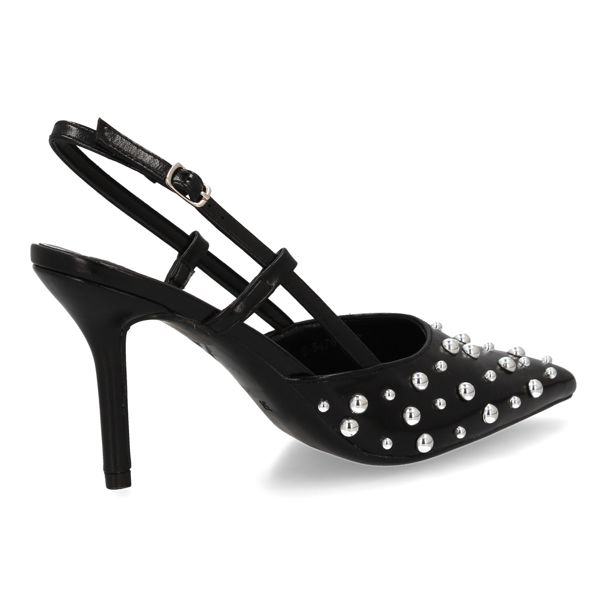 Zapato Negro De Salon Con Tacon Fino Stiletto