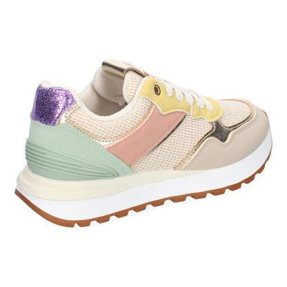 Zapatilla Multicolor Calada – Diseño casual bicolor con cierre de cordoneras, ideal para mujer | Primavera-Verano Cyrena