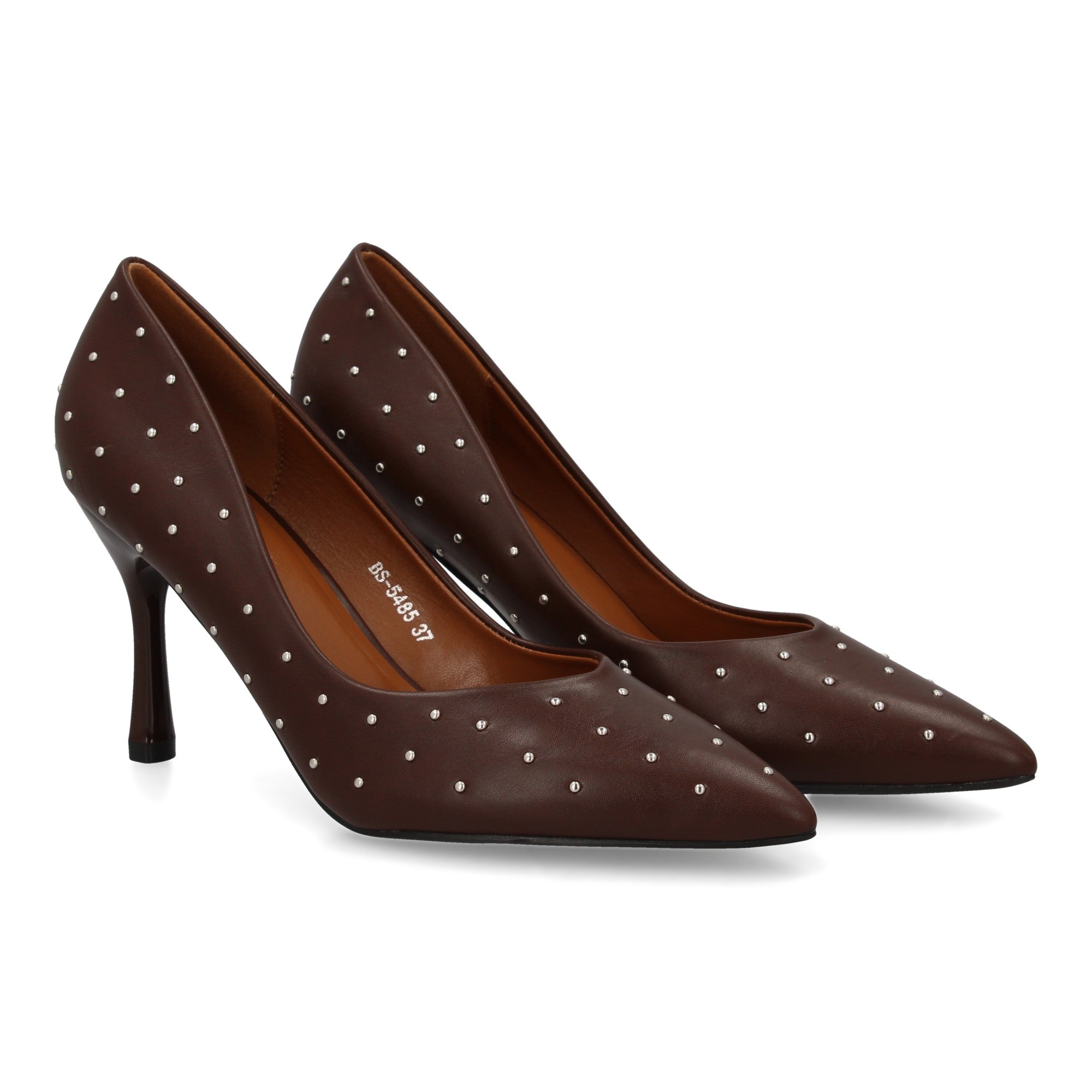Zapato Marron   De Salon Con Tacon Fino