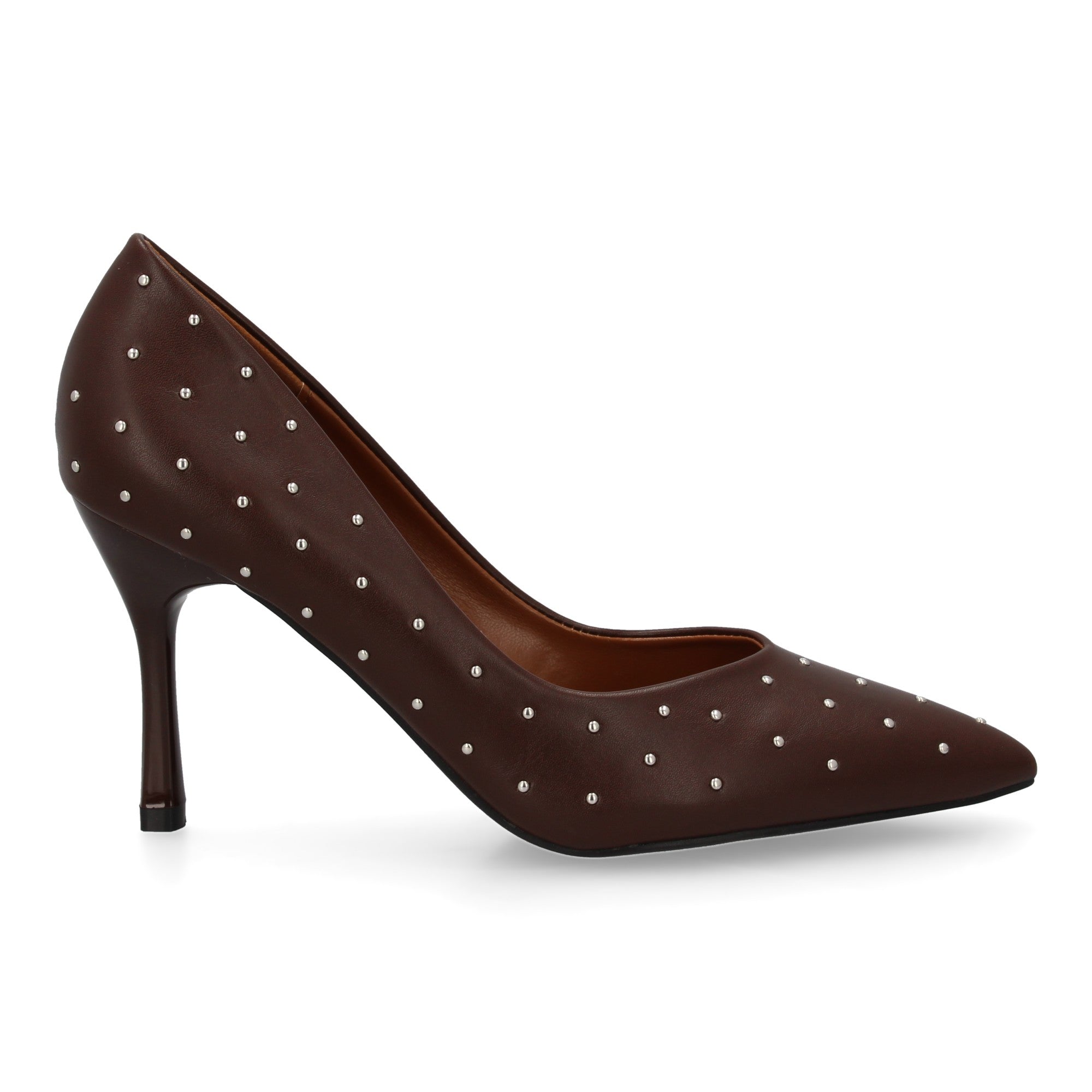 Zapato Marron   De Salon Con Tacon Fino