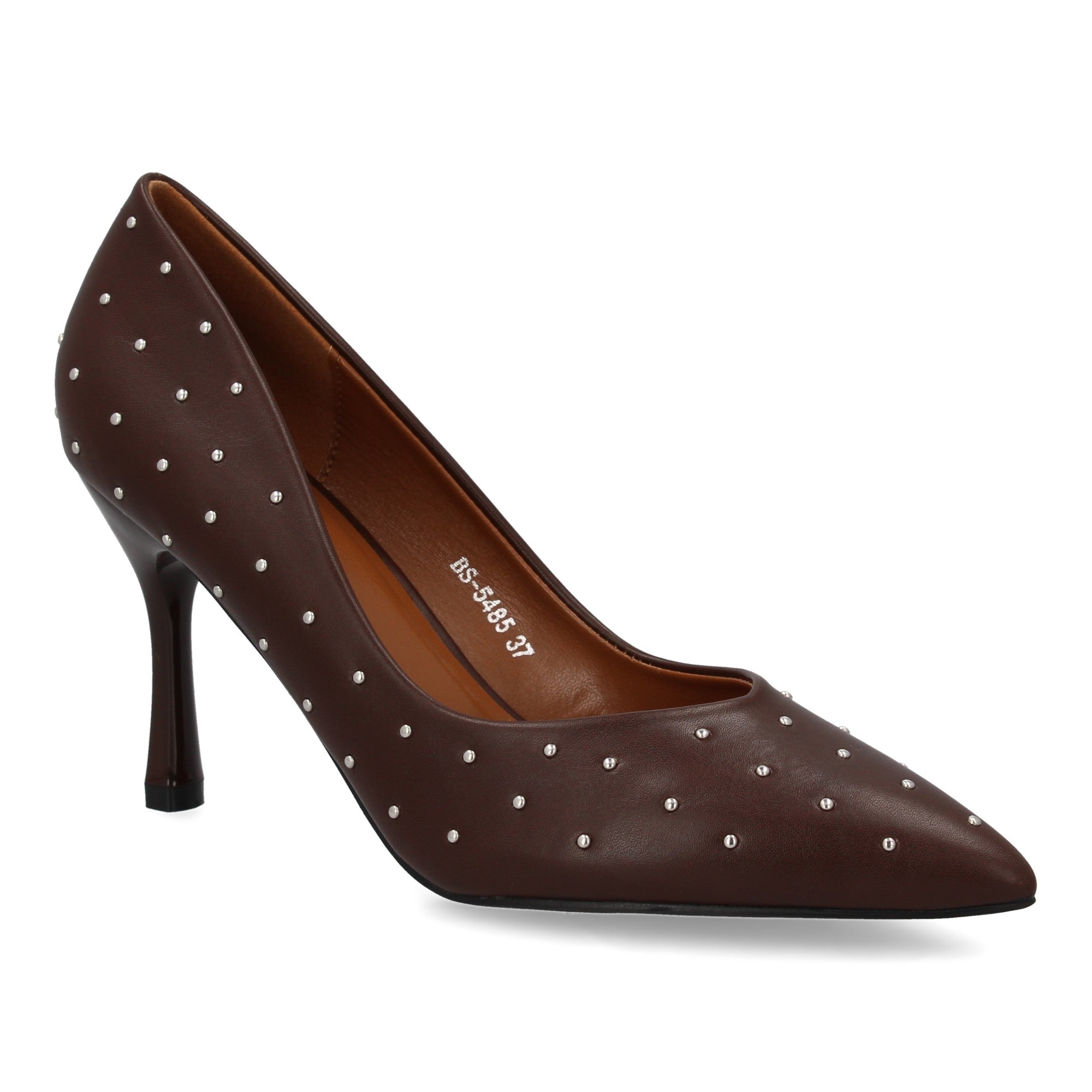 Zapato Marron   De Salon Con Tacon Fino
