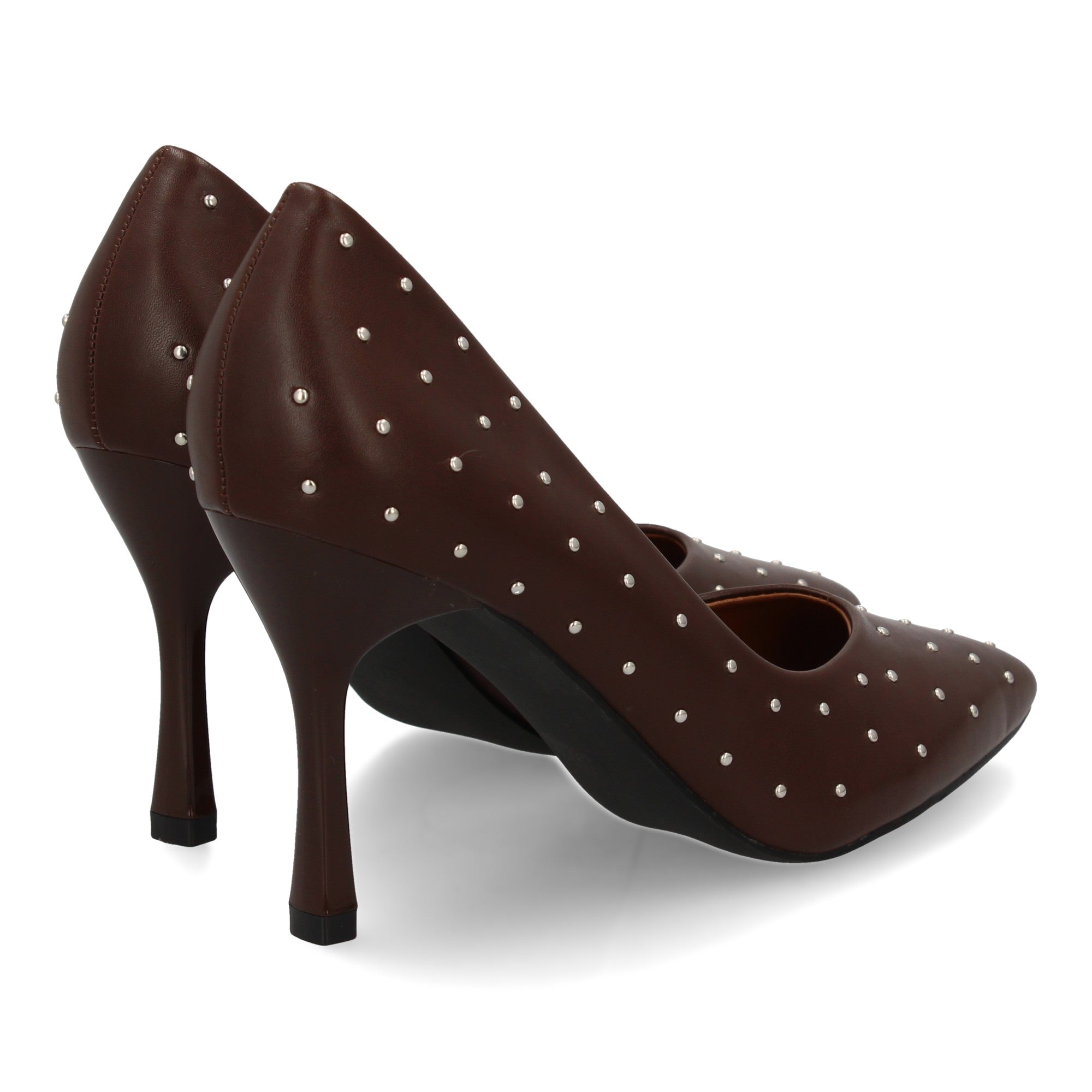 Zapato Marron   De Salon Con Tacon Fino
