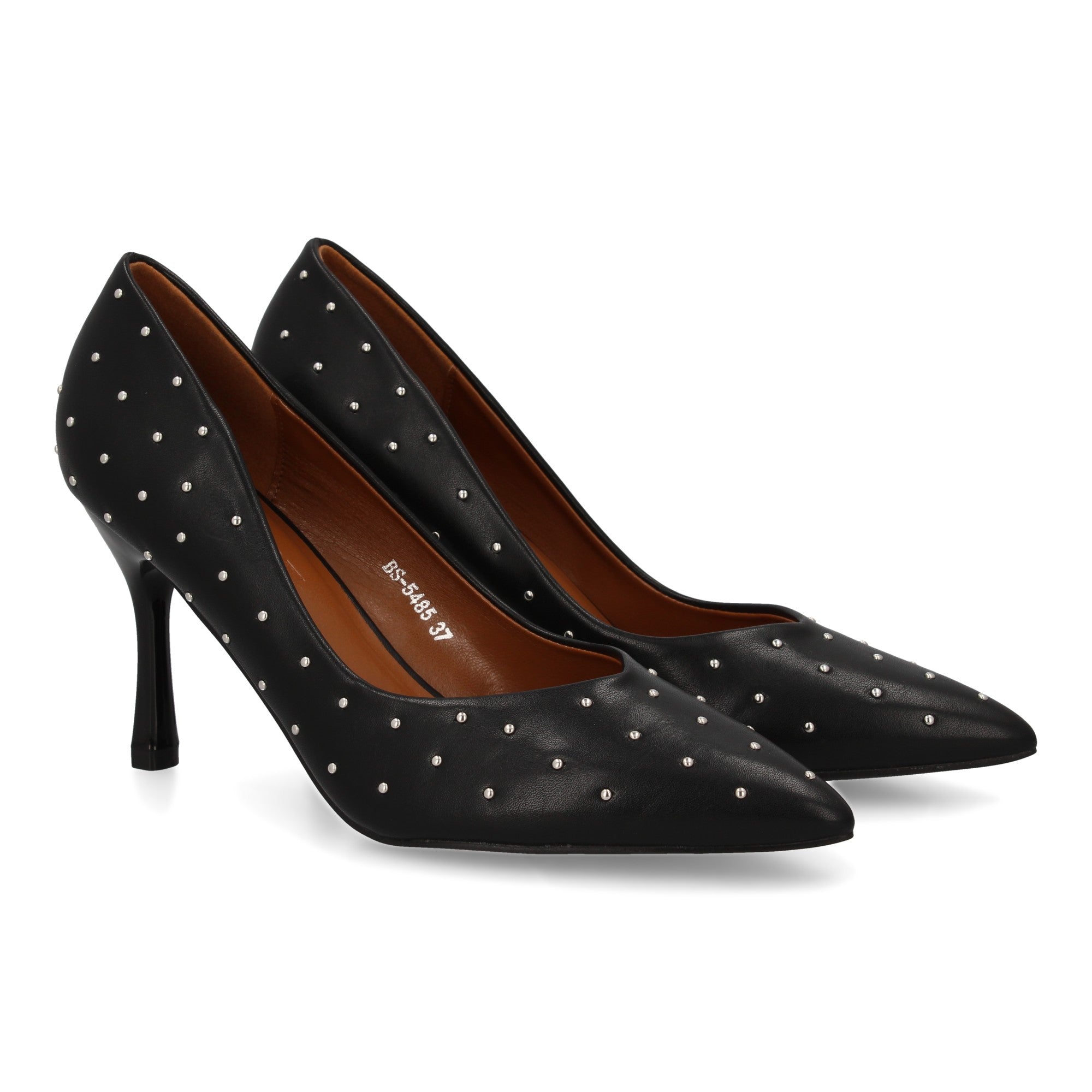 Zapato Negro  De Salon Con Tacon Fino