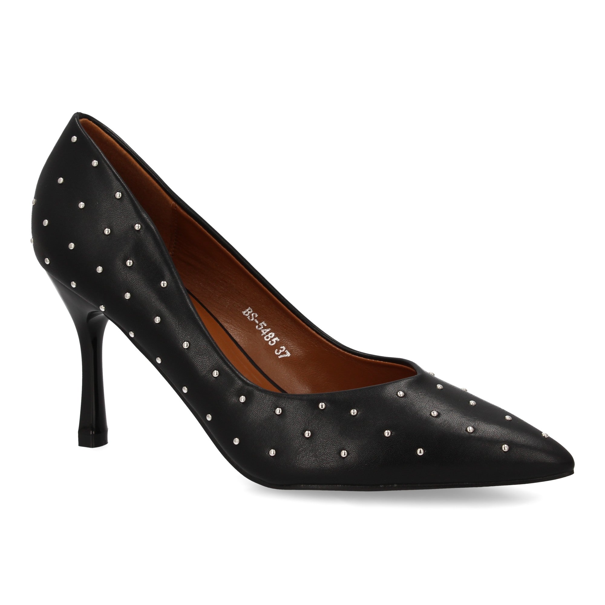 Zapato Negro  De Salon Con Tacon Fino