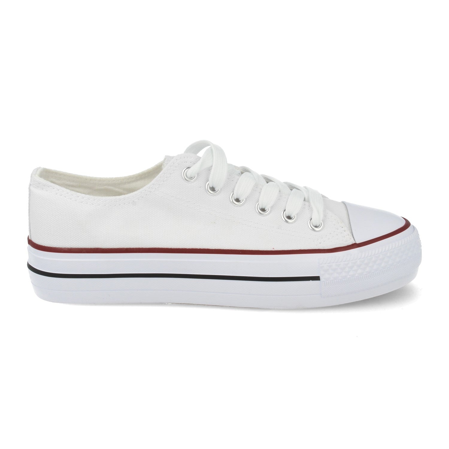 Zapatilla Blanca Plana Clasica Para Mujer