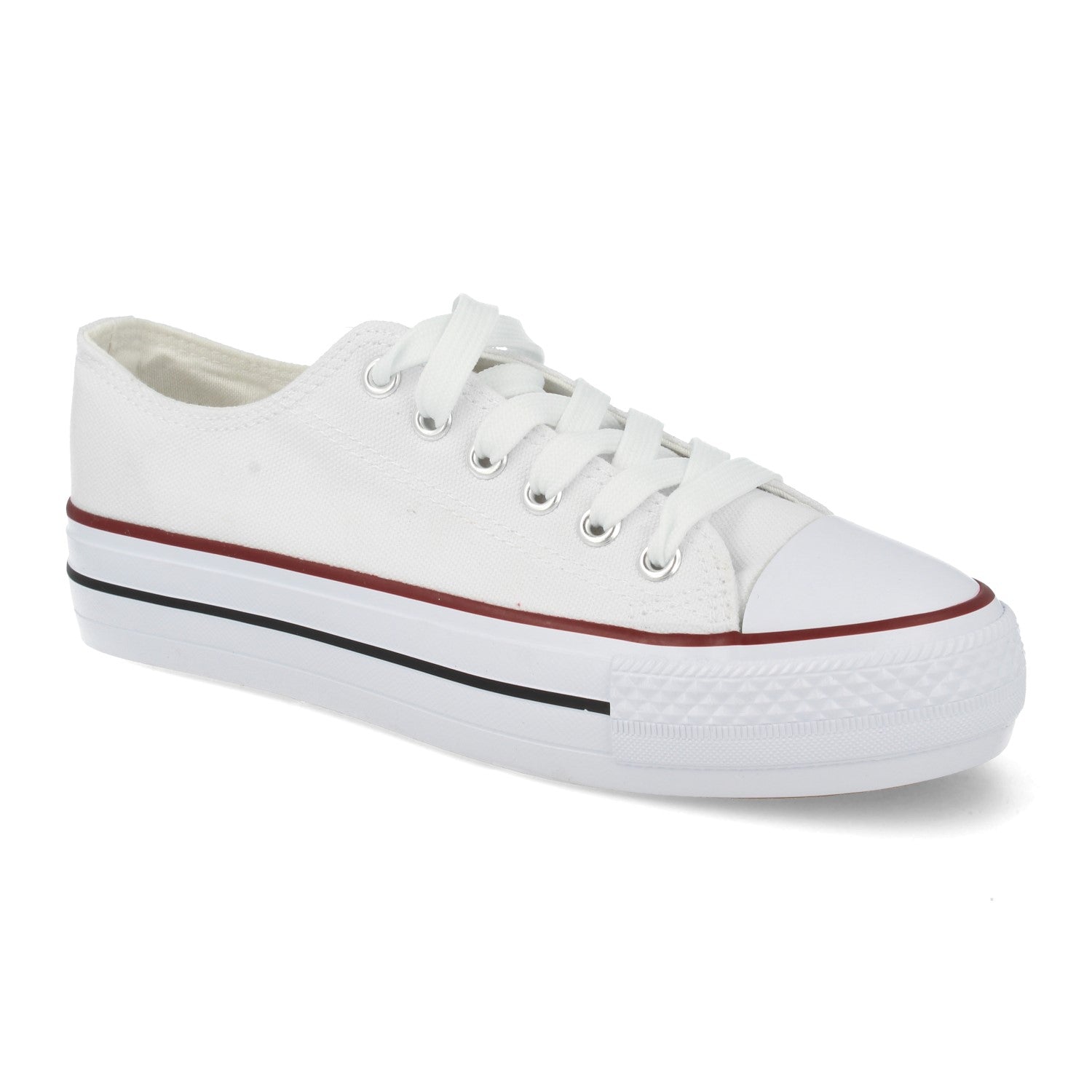 Zapatilla Blanca Plana Clasica Para Mujer