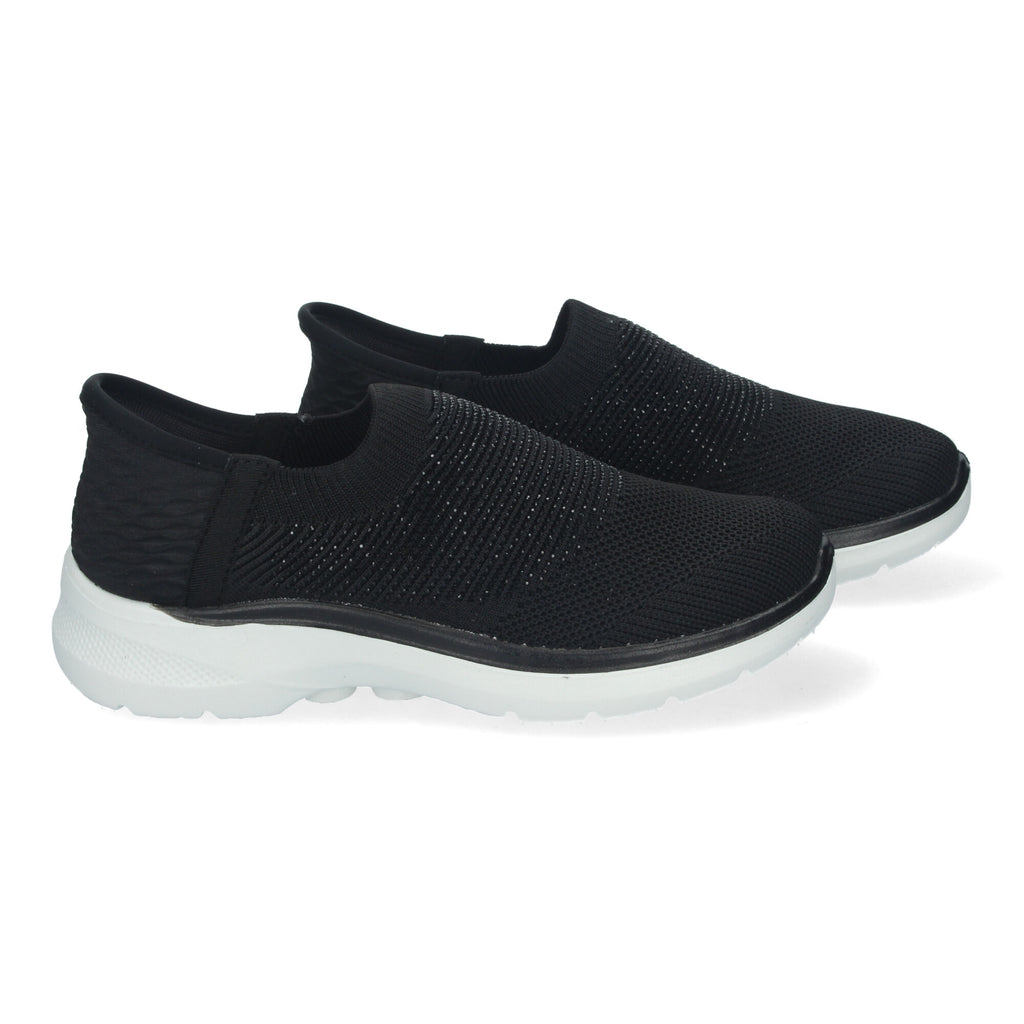Zapatillas Deportivas Negras Planas Comodas Para Mujer