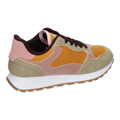 Cyrena Yellow Sport – Zapatillas Amarillas Deportivas Casual para Mujer, Diseño Moderno con Detalles Únicos y Cierre de Cordoneras | Perfectas para el Día a Día