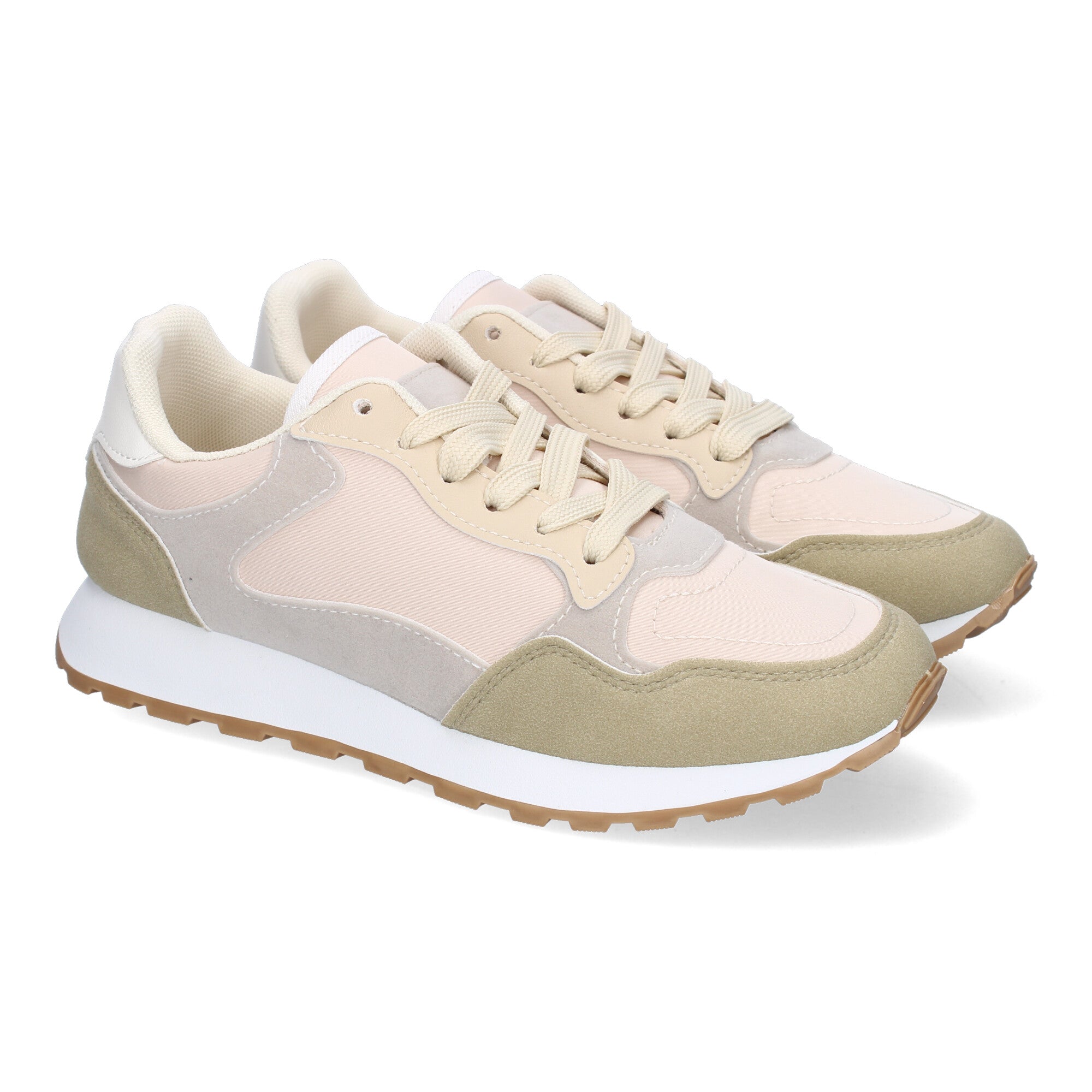 Zapatilla Deportiva Beige Casual de Mujer