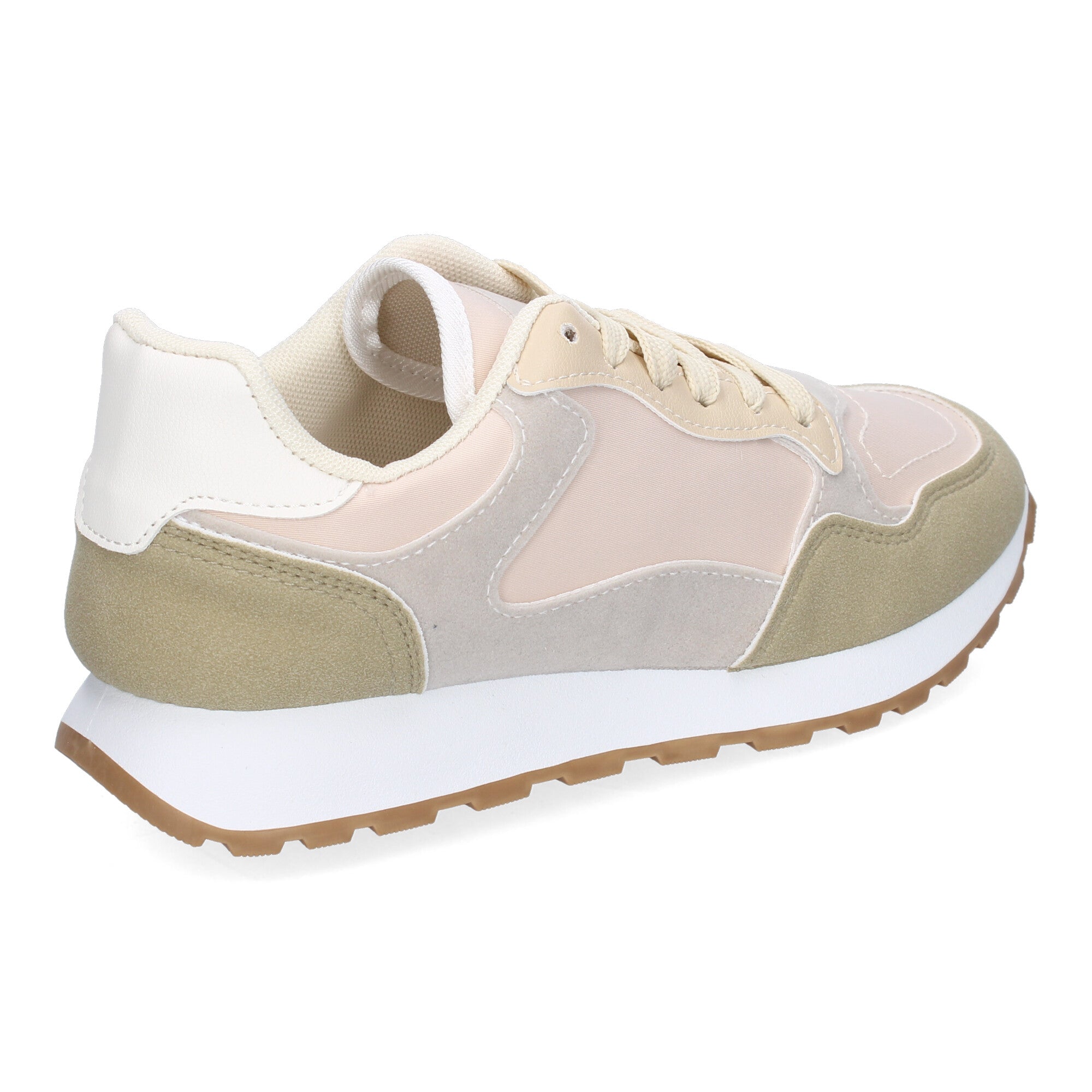 Zapatilla Deportiva Beige Casual de Mujer