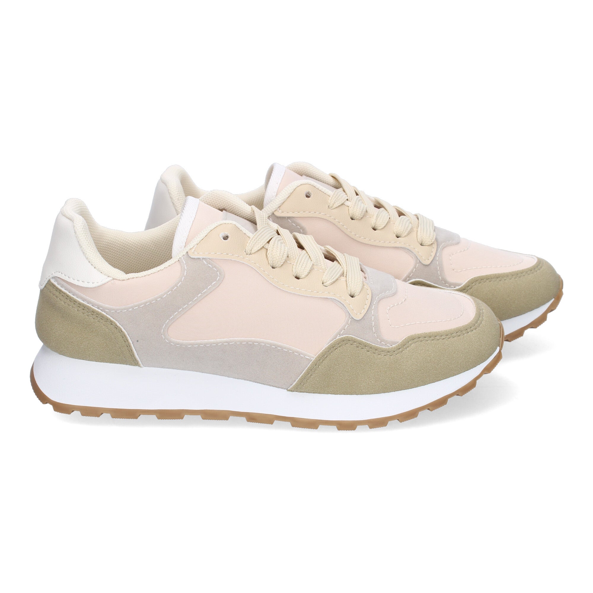 Zapatilla Deportiva Beige Casual de Mujer