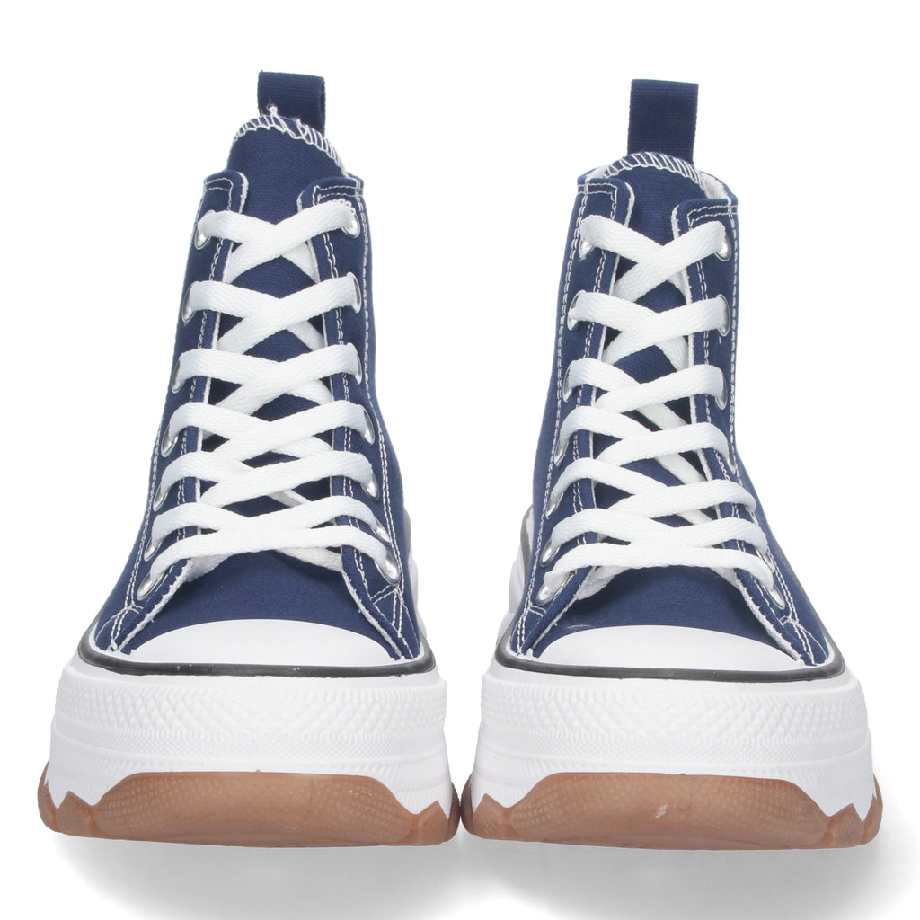 Zapatilla Abotinada de Plataforma Azul para Mujer