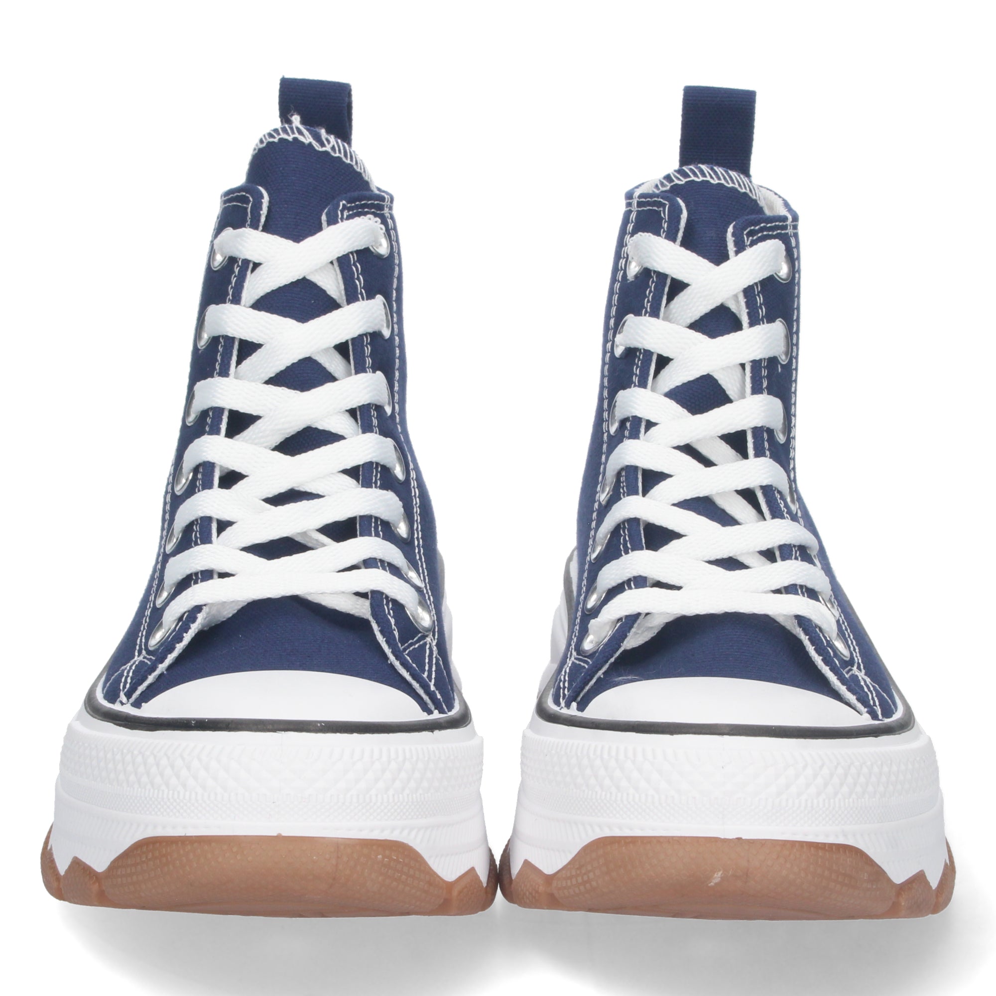 Zapatilla Abotinada de Plataforma Azul para Mujer