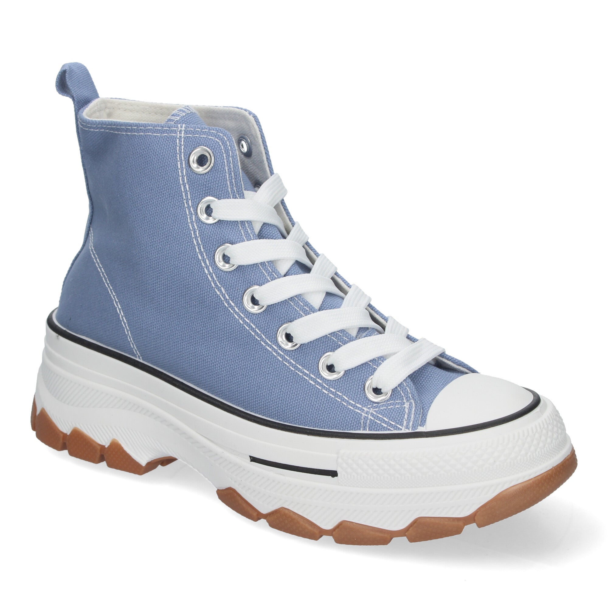 Zapatilla Abotinada de Plataforma Azules para Mujer