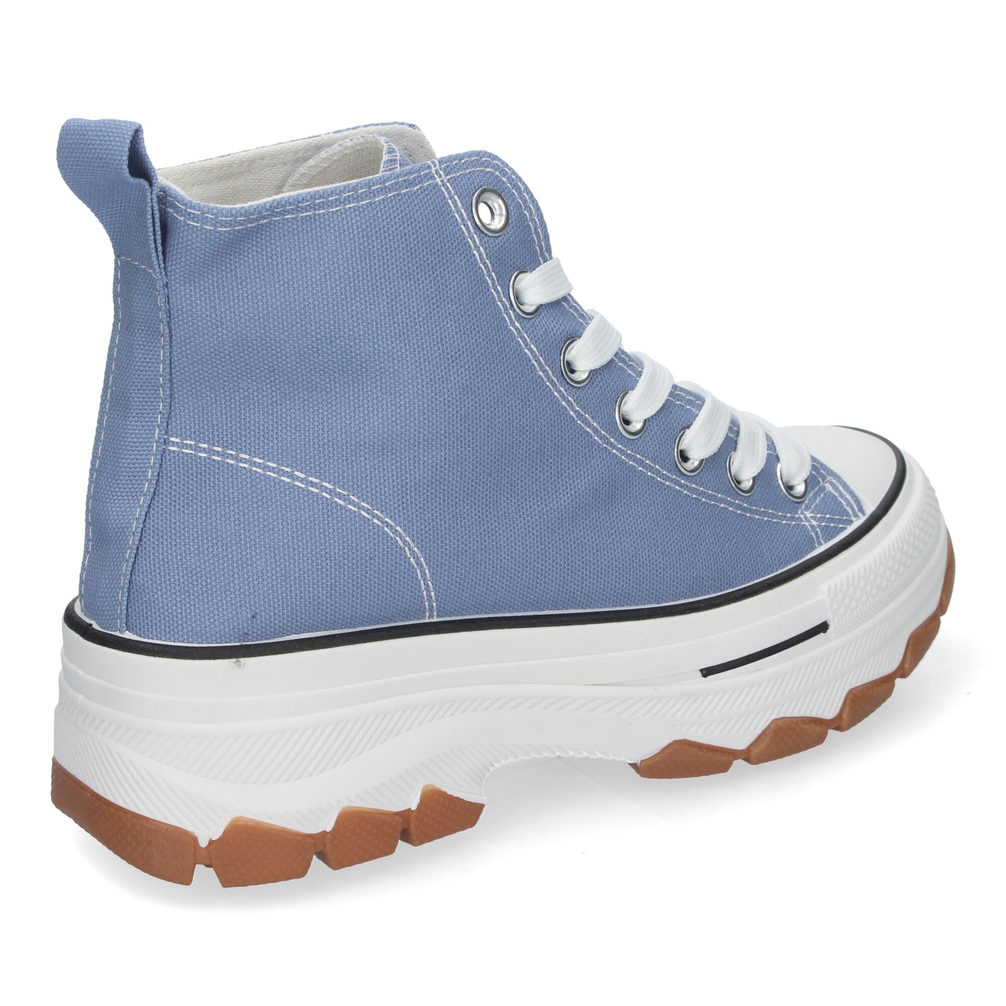 Zapatilla Abotinada de Plataforma Azules para Mujer