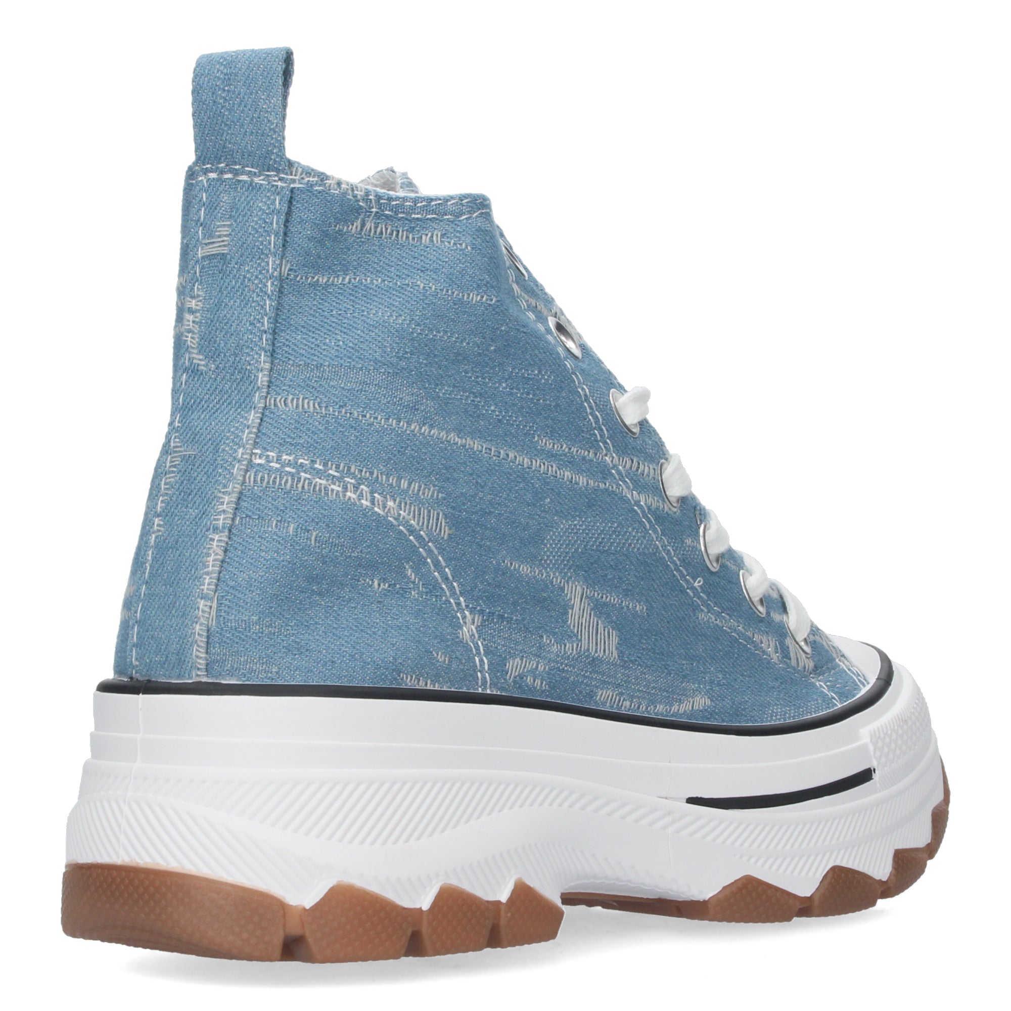 Zapatilla Bamba Abotinada Azules de Plataforma  para Mujer