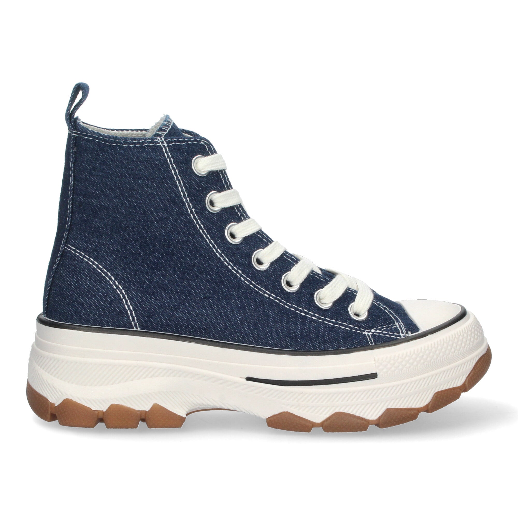 Zapatilla Bamba Abotinada Marinas de Plataforma  para Mujer