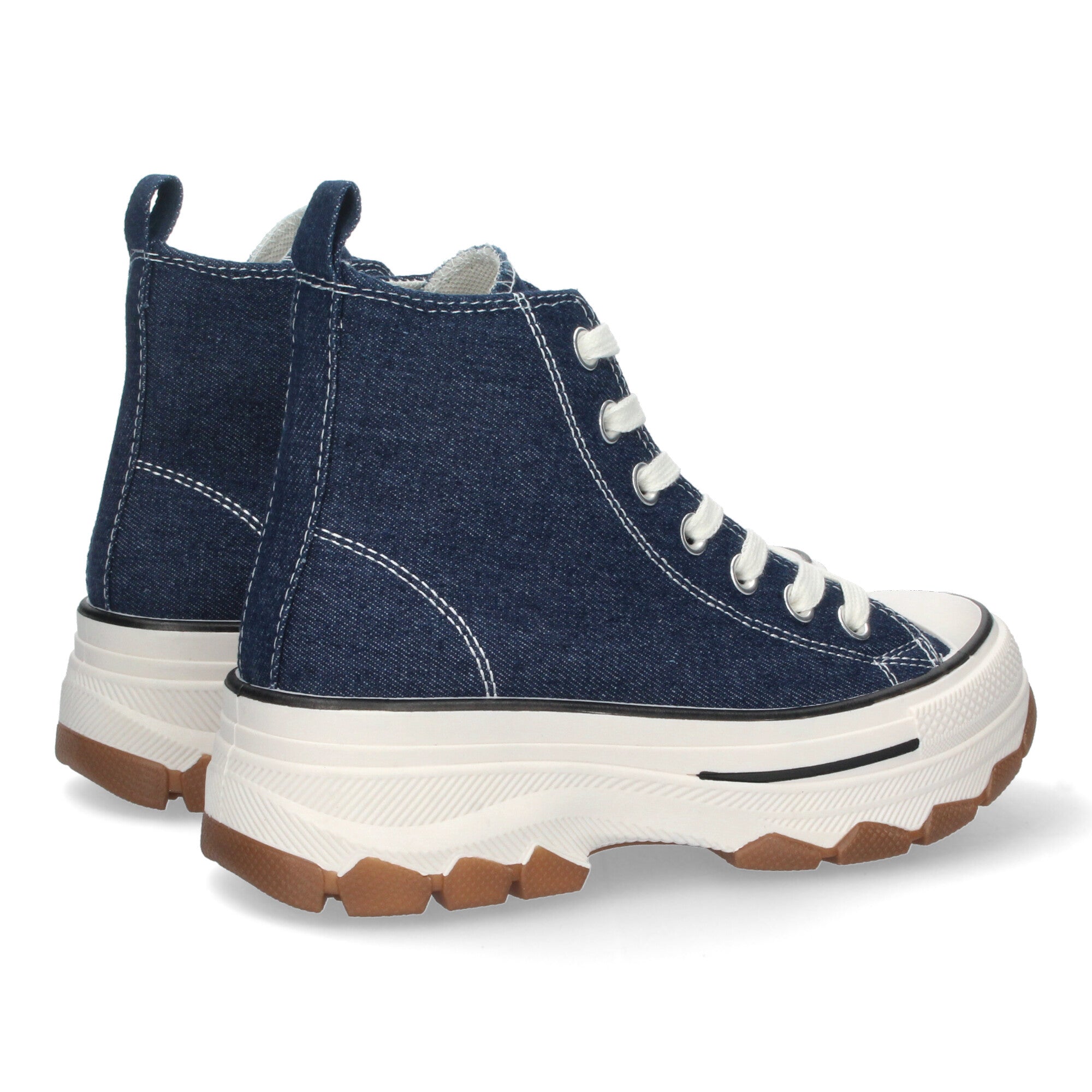 Zapatilla Bamba Abotinada Marinas de Plataforma  para Mujer