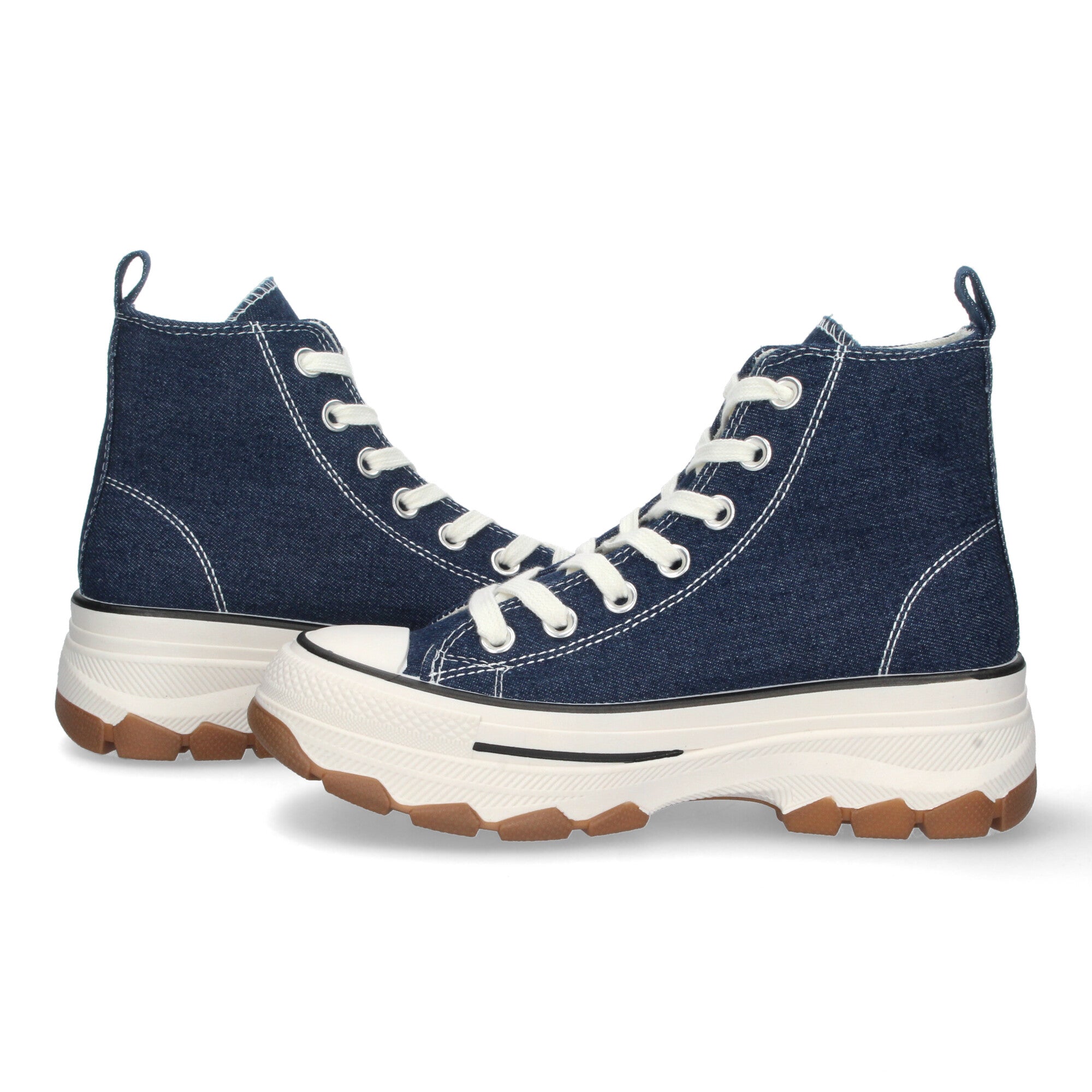 Zapatilla Bamba Abotinada Marinas de Plataforma  para Mujer