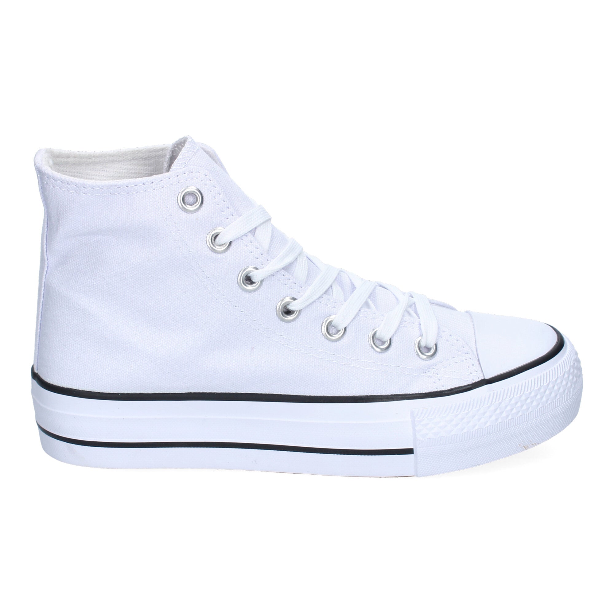 Zapatilla Bamba Abotinada Blanca para Mujer