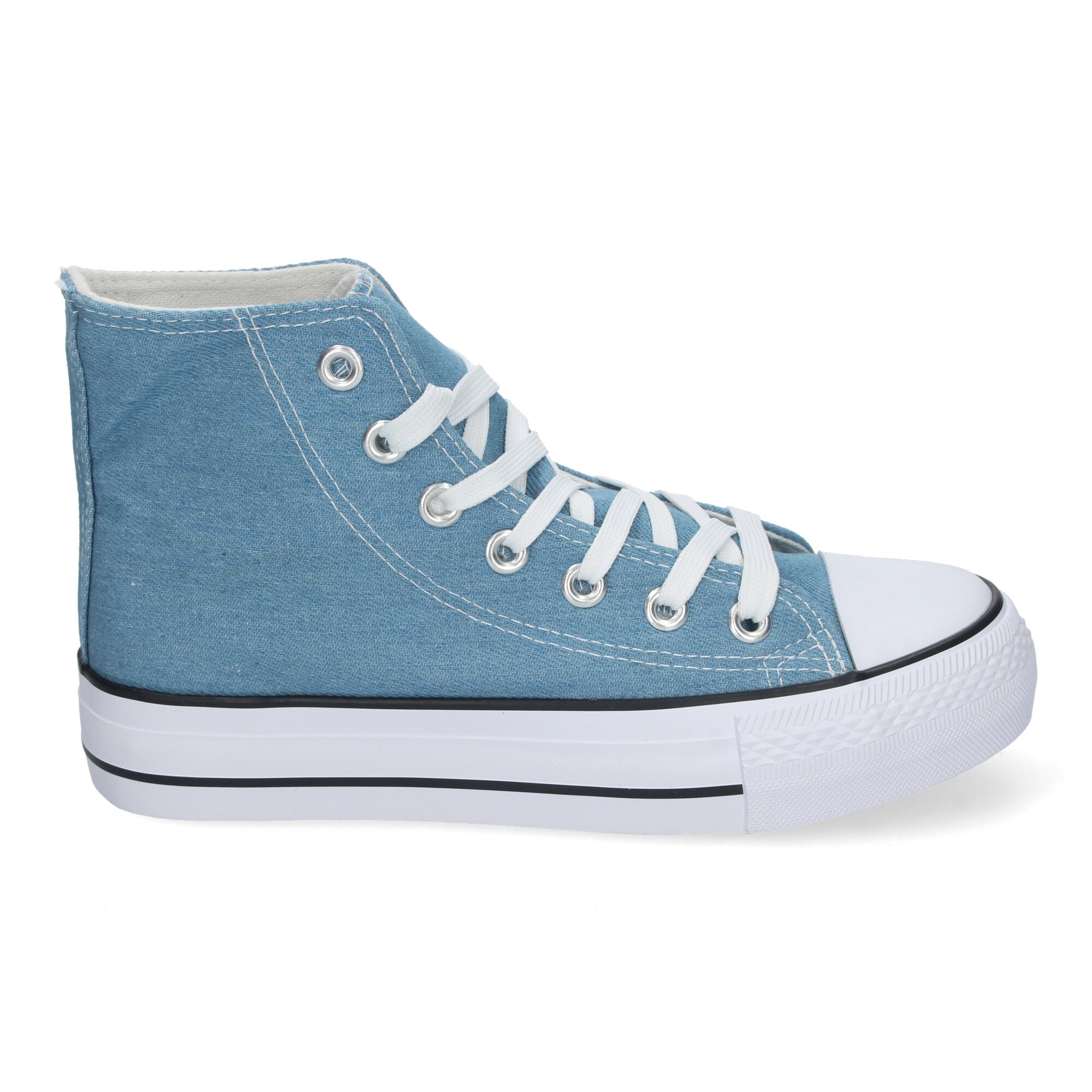 Zapatilla Bamba Abotinada Azul para Mujer