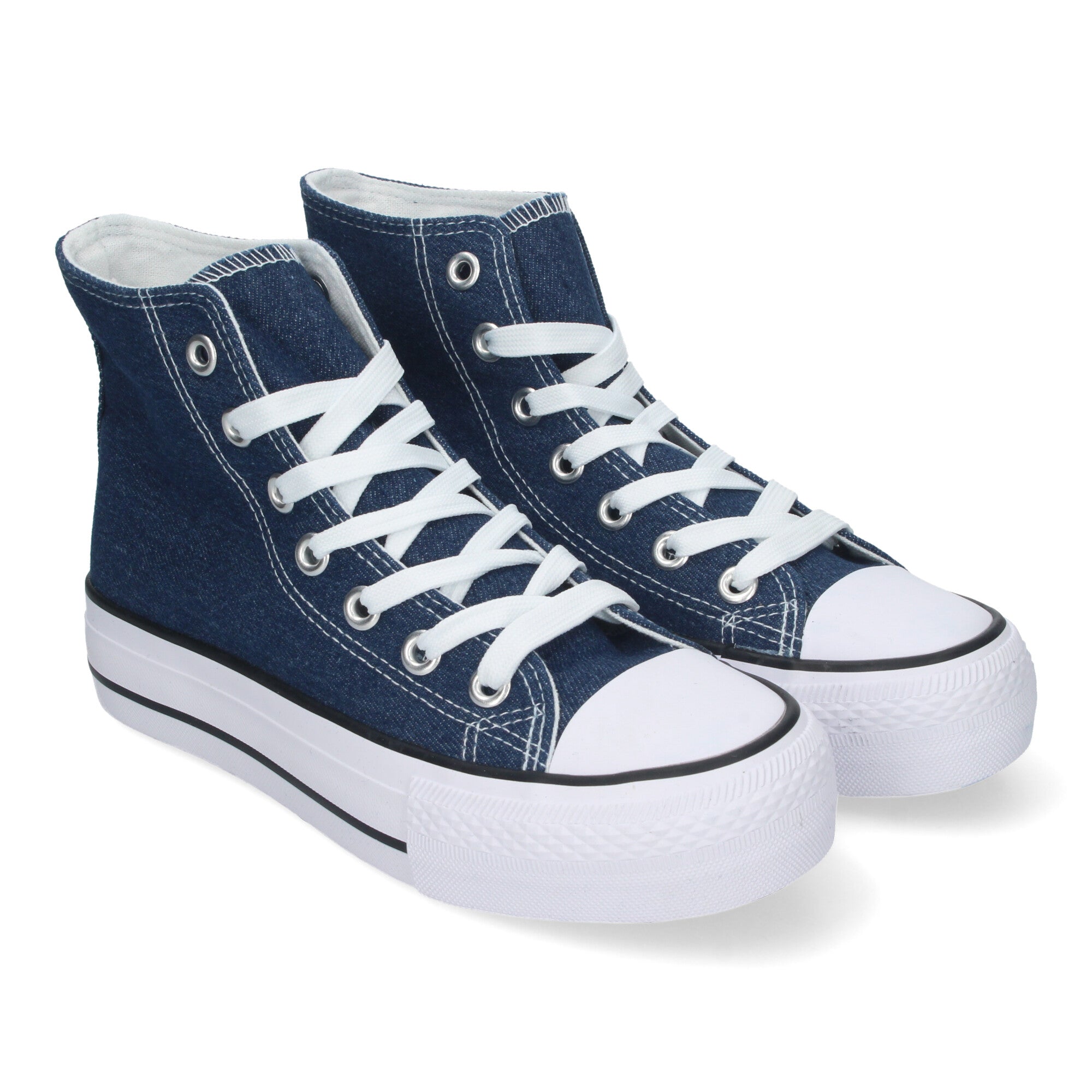 Zapatilla Bamba Abotinada Marina para Mujer