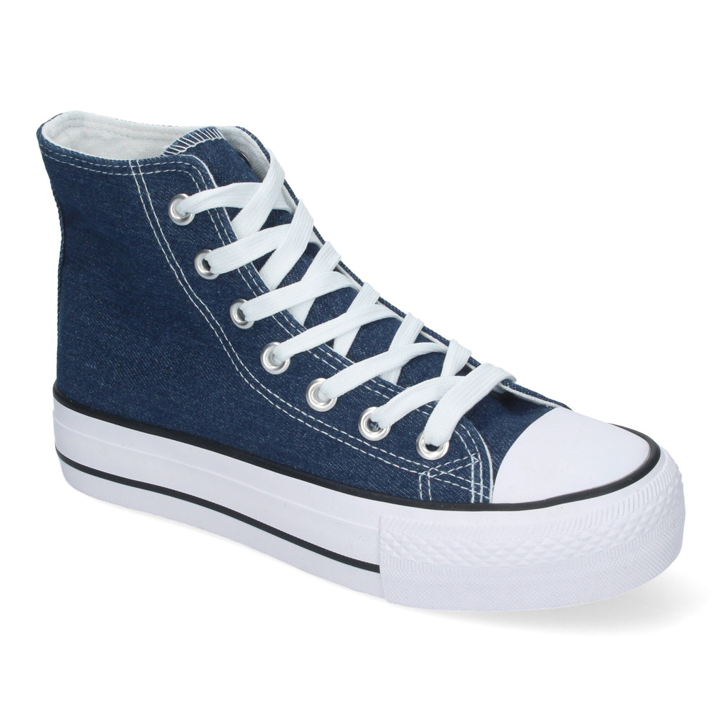 Zapatilla Bamba Abotinada Marina para Mujer