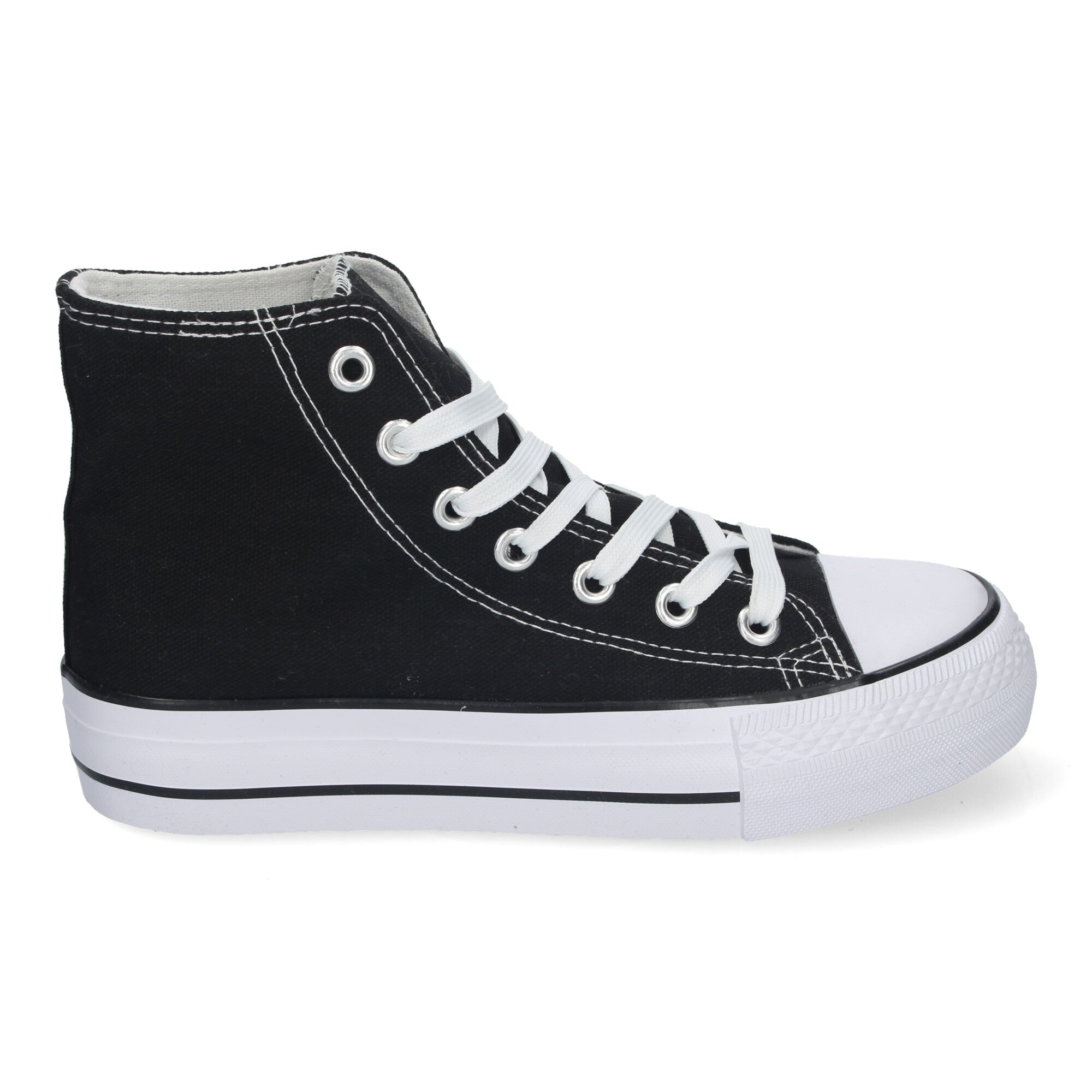 Zapatilla Bamba  Casual Abotinada Negra para Mujer