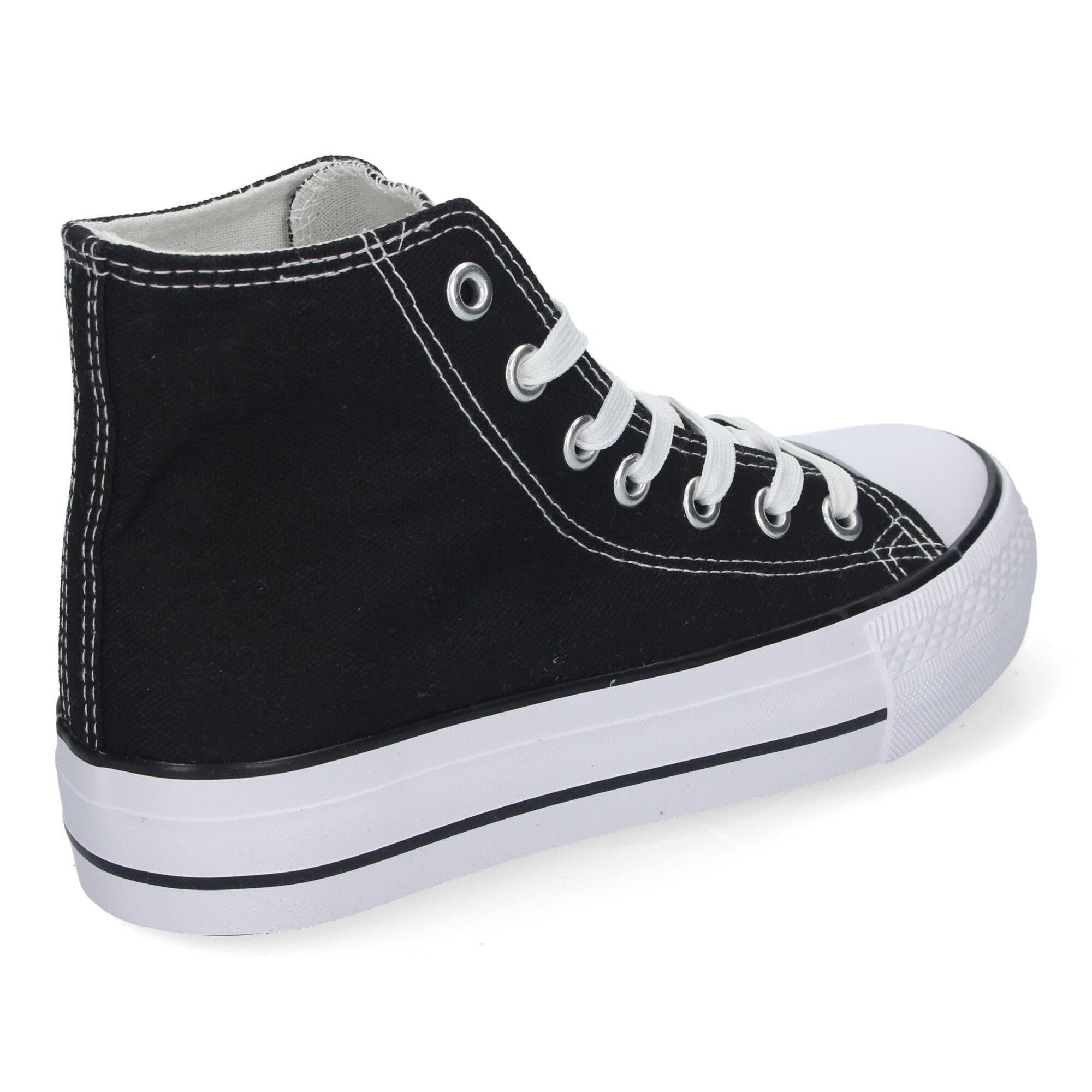 Zapatilla Bamba  Casual Abotinada Negra para Mujer