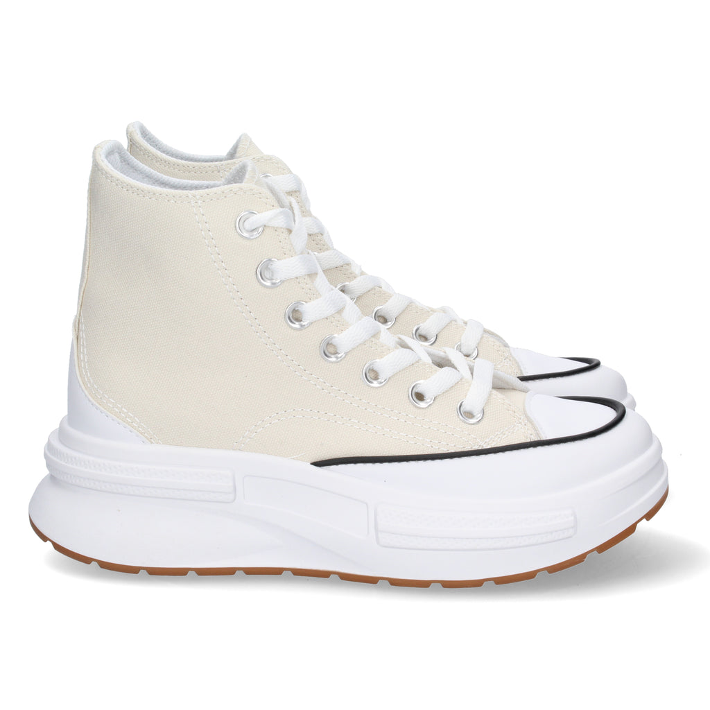 Zapatilla Abotinada Blanca con Plataforma Comoda Para Mujer