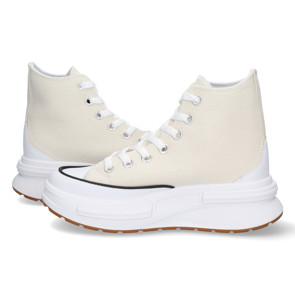 Zapatilla Abotinada Blanca con Plataforma Comoda Para Mujer