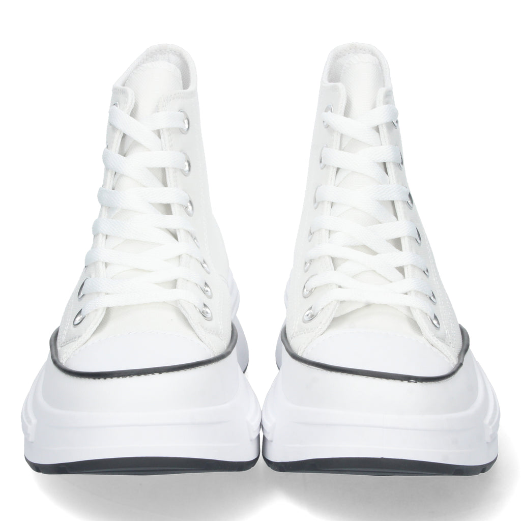 Zapatilla Abotinada Blanca con Plataforma Comoda Para Mujer