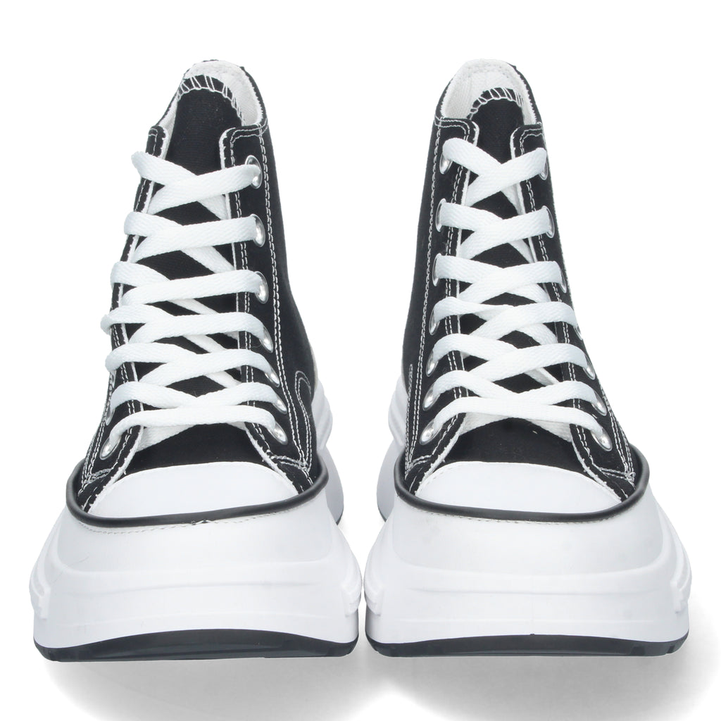 Zapatilla Abotinada Negra con Plataforma Comoda Para Mujer
