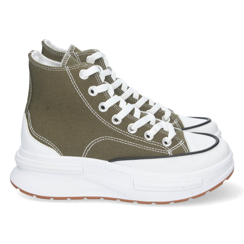 Zapatilla Abotinada verde con Plataforma Comoda Para Mujer