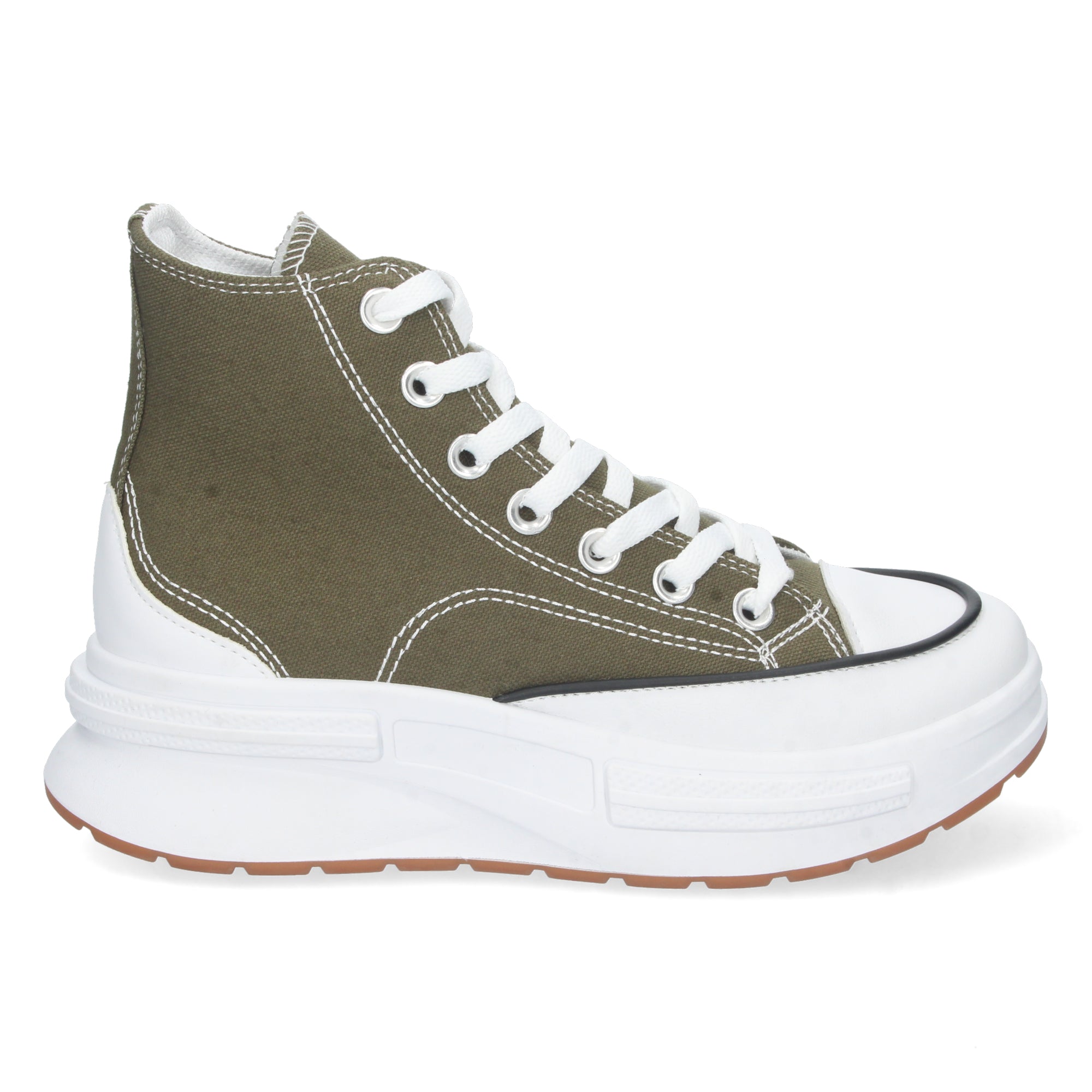 Zapatilla Abotinada verde con Plataforma Comoda Para Mujer