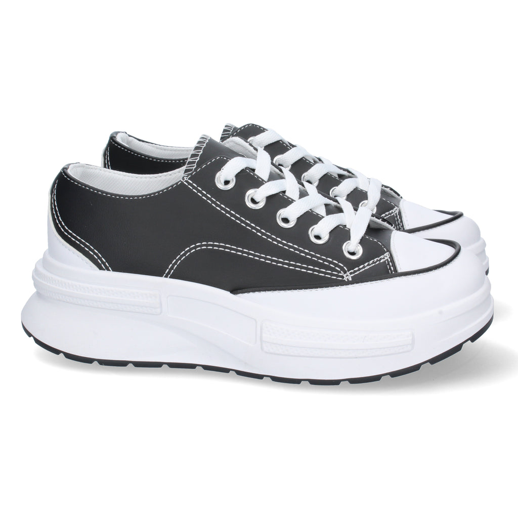 Zapatilla Negra con Plataforma Comoda Para Mujer