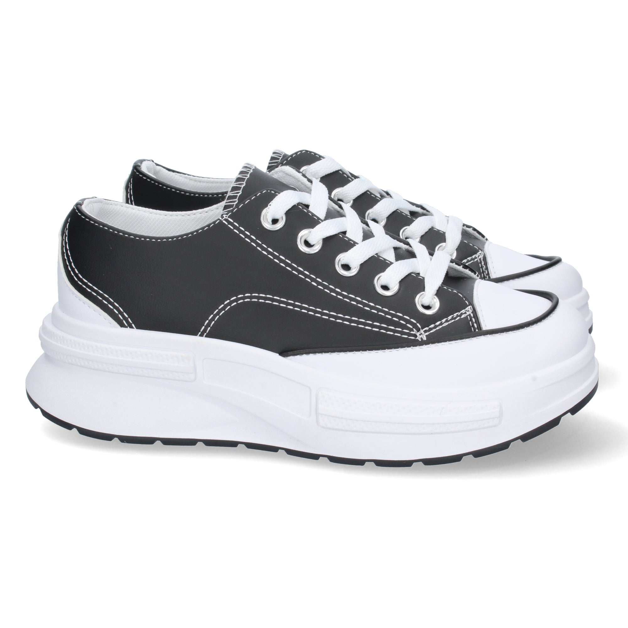 Zapatilla Negra con Plataforma Comoda Para Mujer