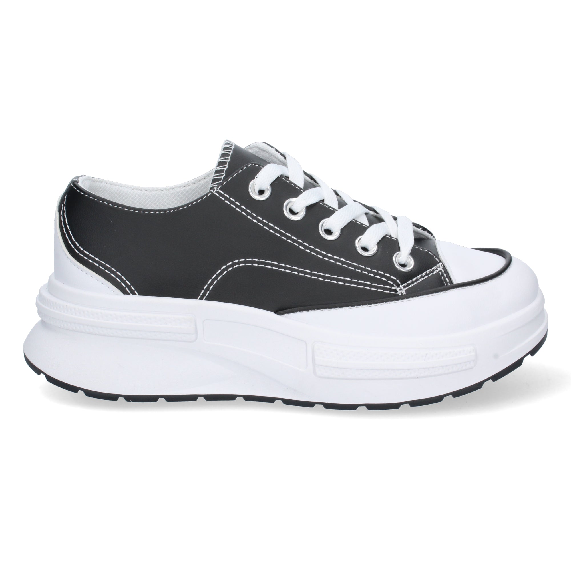 Zapatilla Negra con Plataforma Comoda Para Mujer