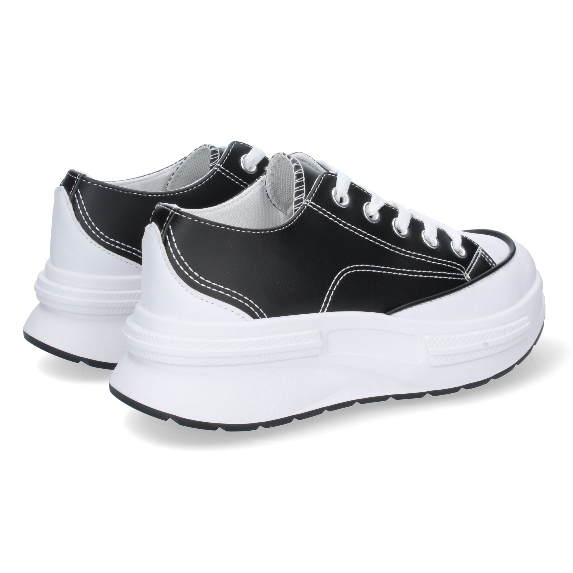 Zapatilla Negra con Plataforma Comoda Para Mujer