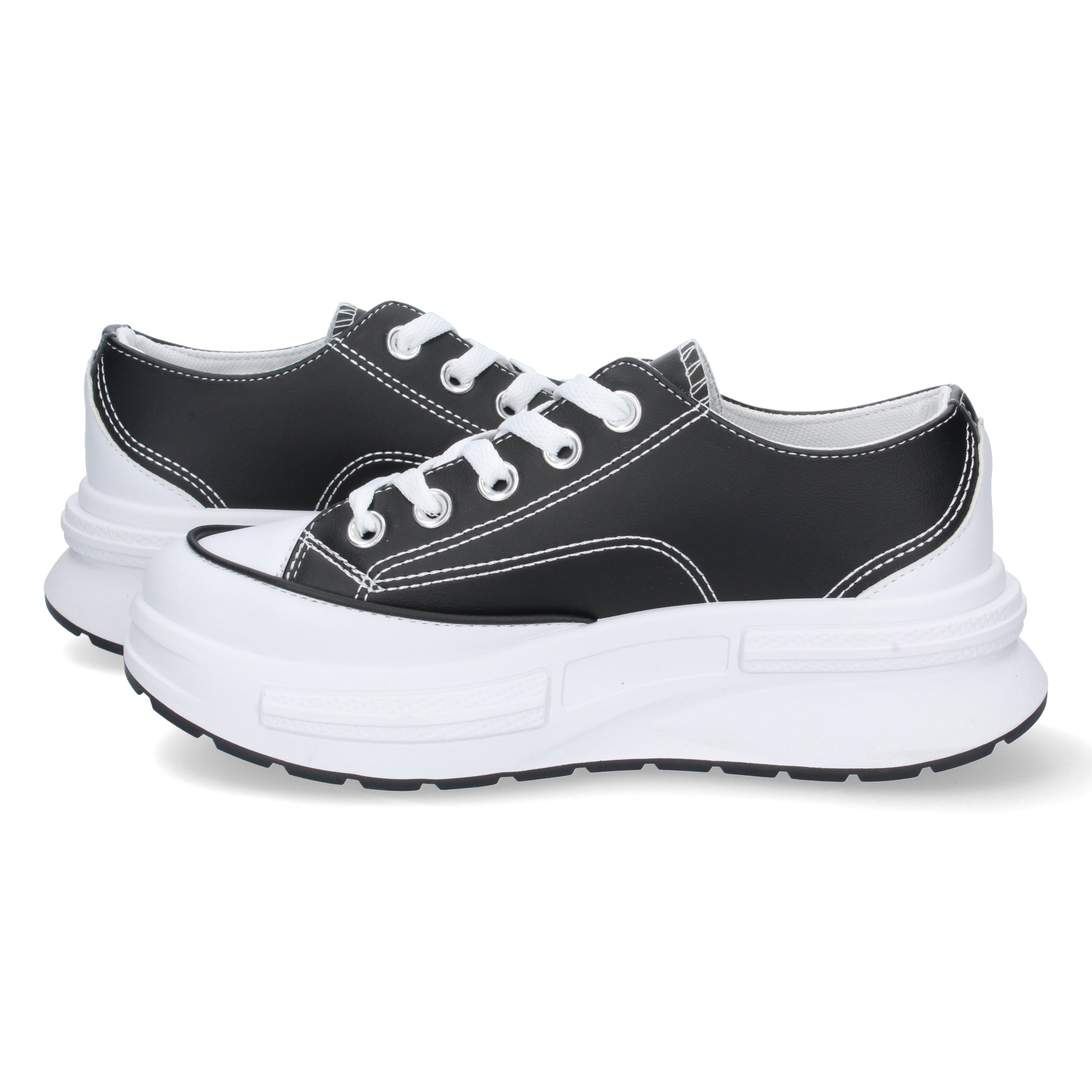 Zapatilla Negra con Plataforma Comoda Para Mujer