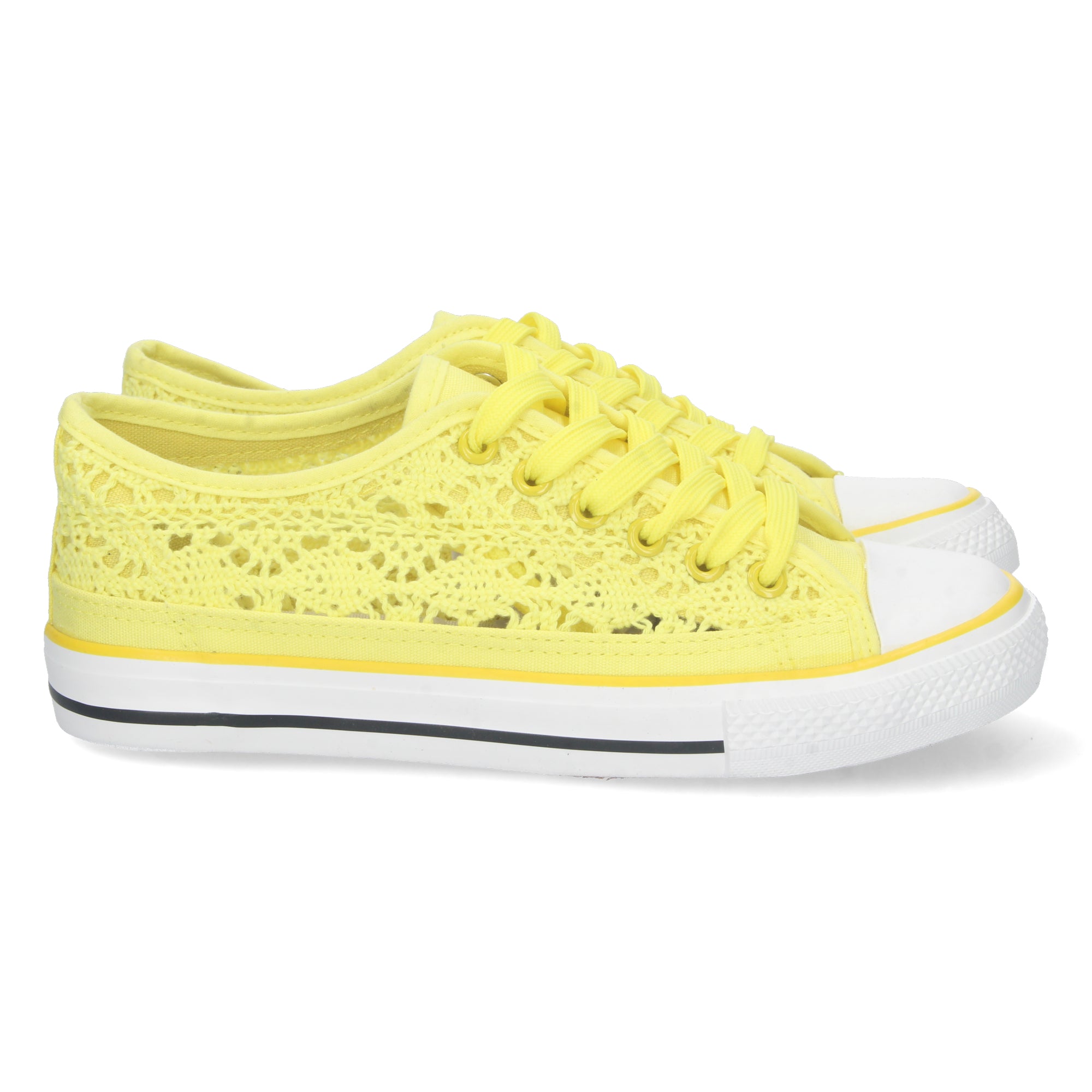 Zapatilla Bamba Plana Amarilla para Mujer