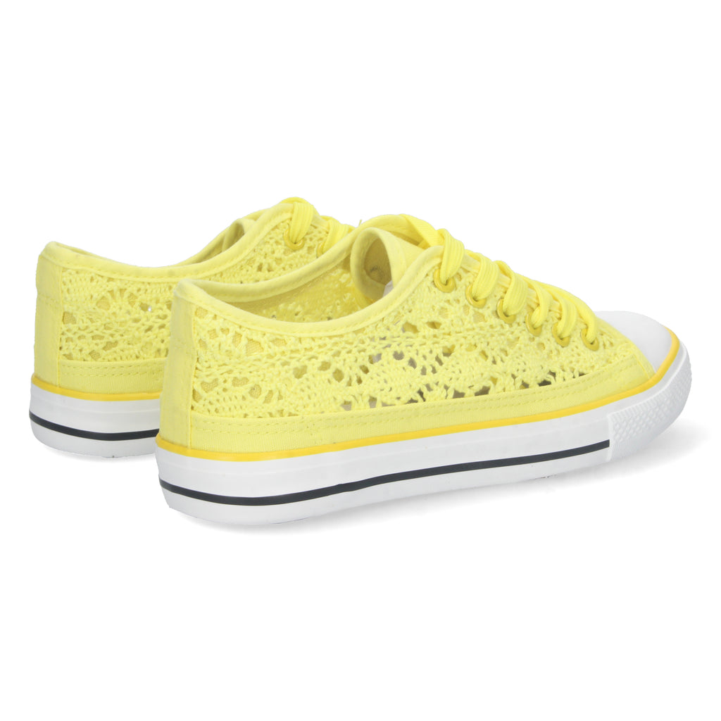Zapatilla Bamba Plana Amarilla para Mujer