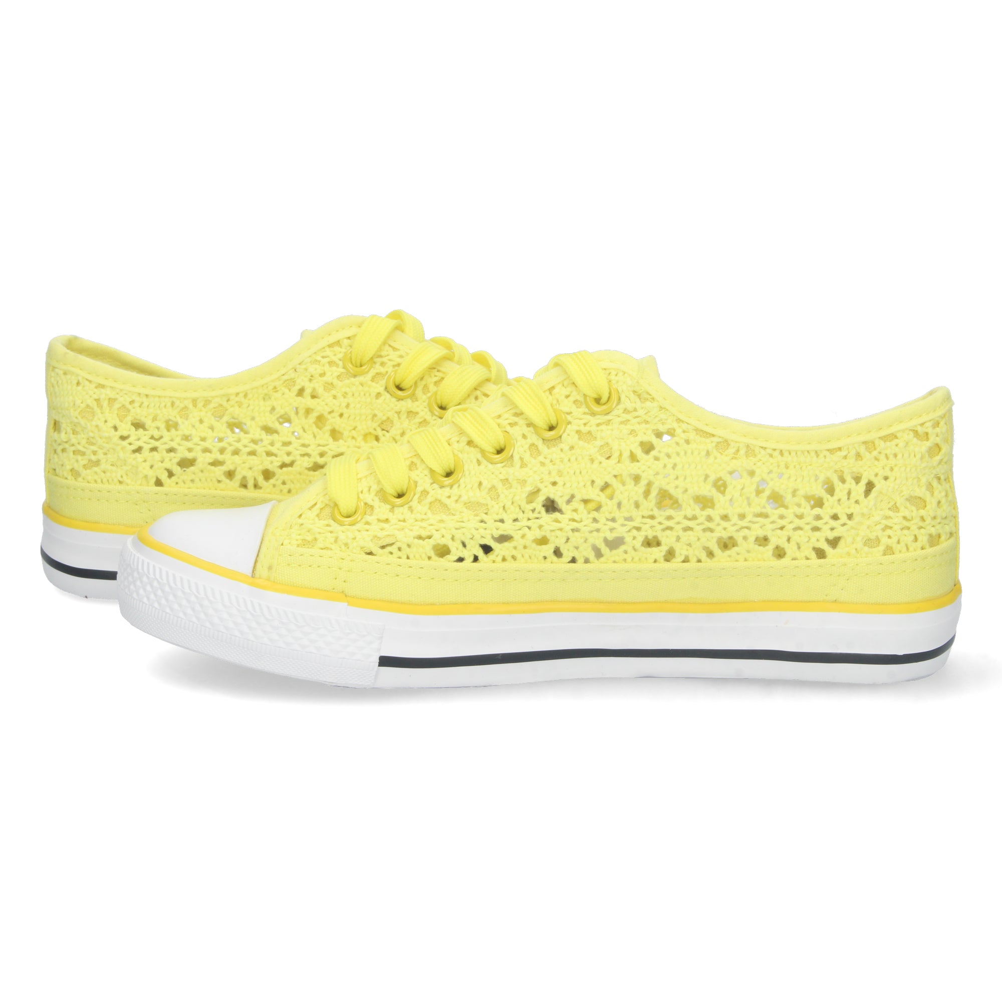 Zapatilla Bamba Plana Amarilla para Mujer