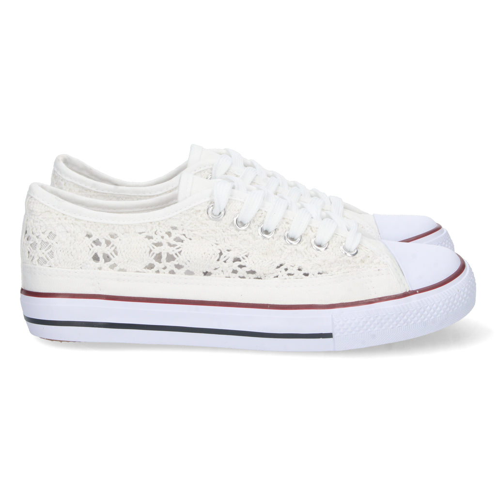 Zapatilla Bamba Plana Blanca para Mujer
