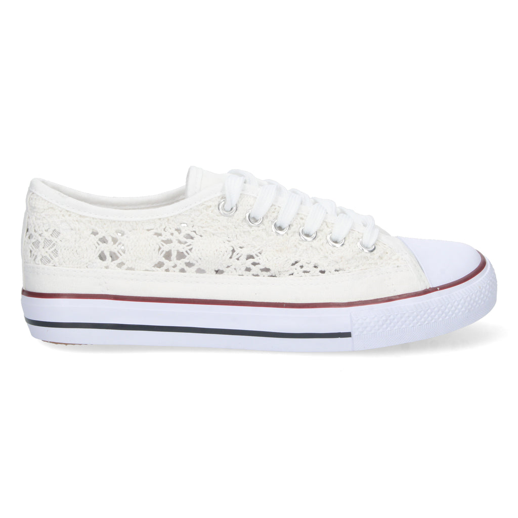 Zapatilla Bamba Plana Blanca para Mujer