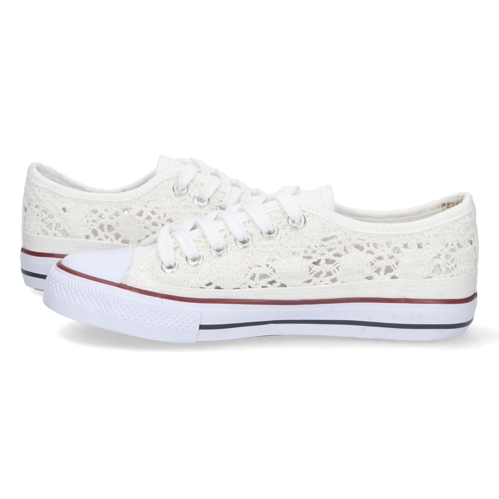 Zapatilla Bamba Plana Blanca para Mujer
