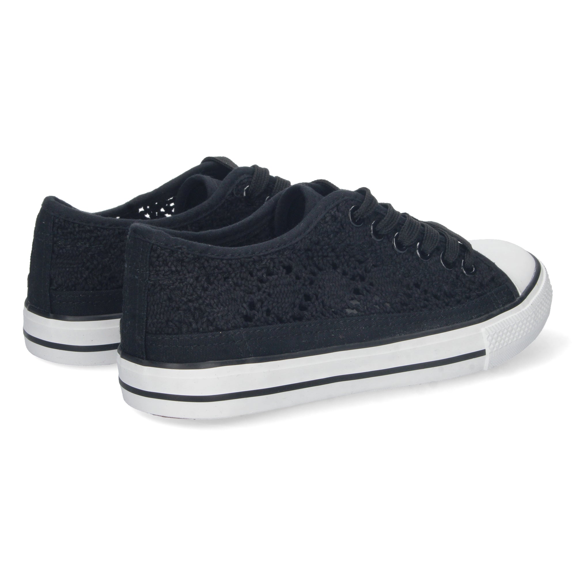 Zapatilla Bamba Plana Negra para Mujer